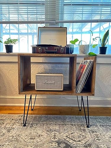 Miniatura 4 de Table For Record Player Stand Cabinet MCM Mid Century Modern with Hairpin Legs
