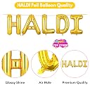 Mystic Toy Store Haldi Banner Gold for Wedding Home Boys Girls Men Women Foil Balloon Decoration Decor Celebration Golden gallery image