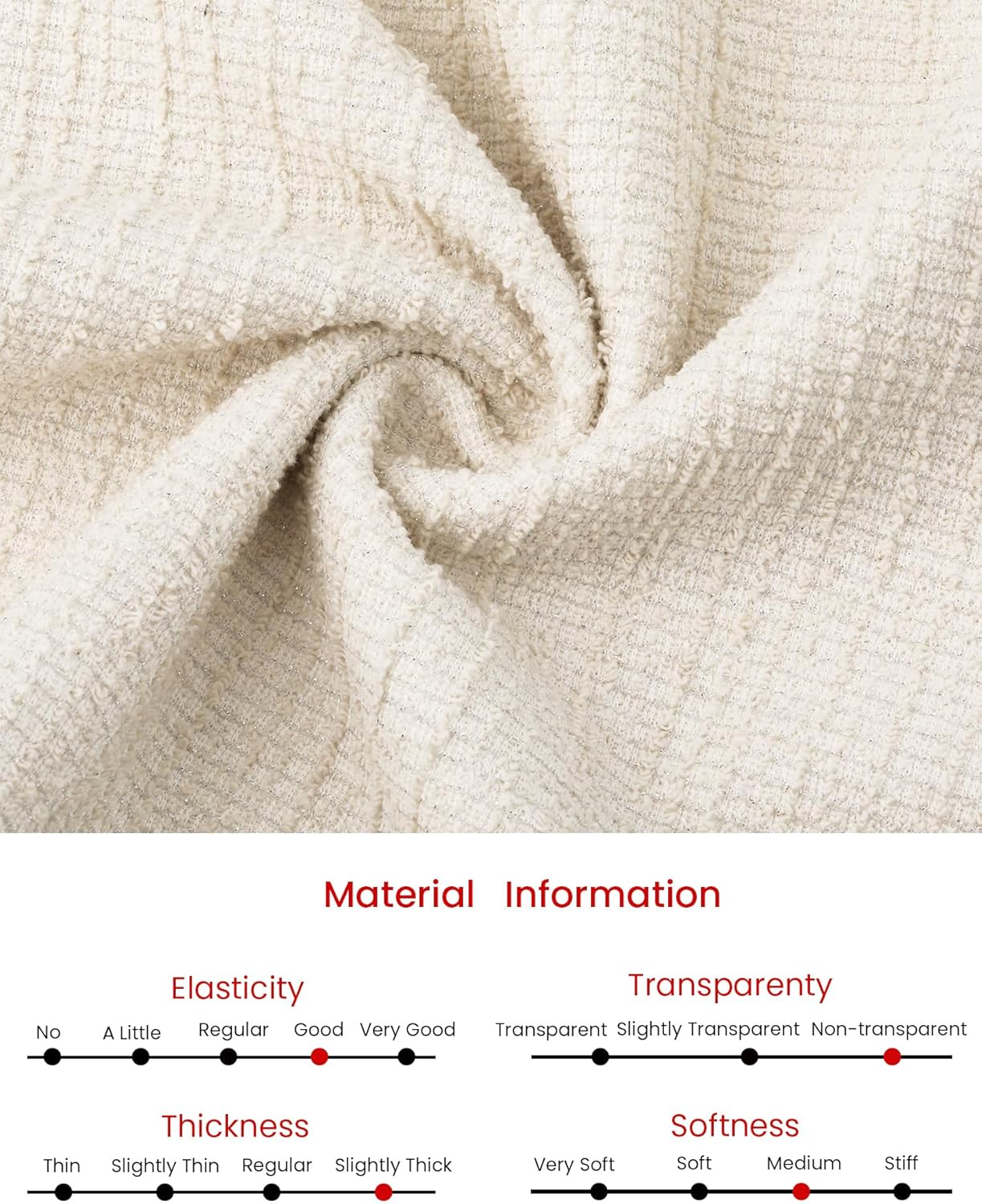 Women's Tweed Dress Knee Length A-Line Sleeveless Work Dress - Image 5