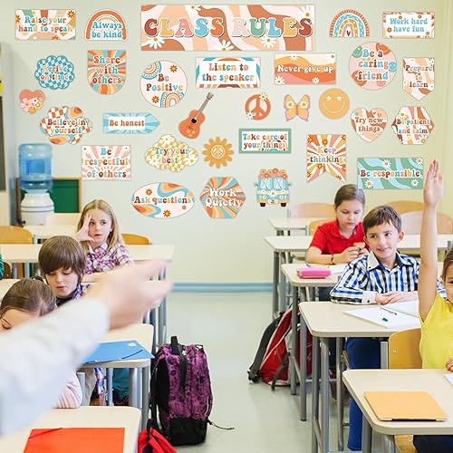 Miniatura 10 de Decoración de tablero de anuncios de Halloween para el aula, recortes de papel, golosinas, calabaza, búho, gato, murciélago, bruja, fantasma,