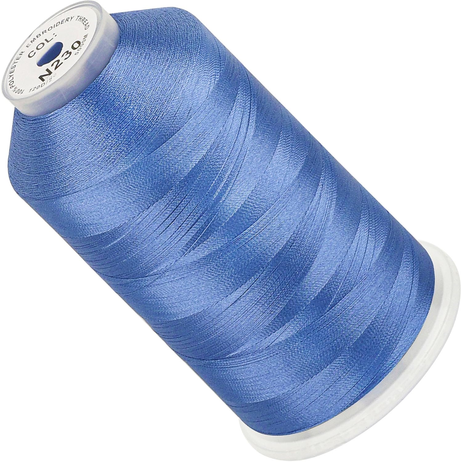 New brothreadSingle Huge Spool 5000M Each Polyester Embroidery Machine Thread 40WT for Commercial and Domestic Machines - Bright Blue(Janome Color)