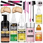 Lace Tint Mousse Wig Milk Spray for Synthetic Hair, Leave-in Conditioner Spray Conditioner  Detangler Moisturizer, Wig Glue for Lace Front Wigs Strong Hold Hair Adhesive Wigs Accessory Essentials Kit