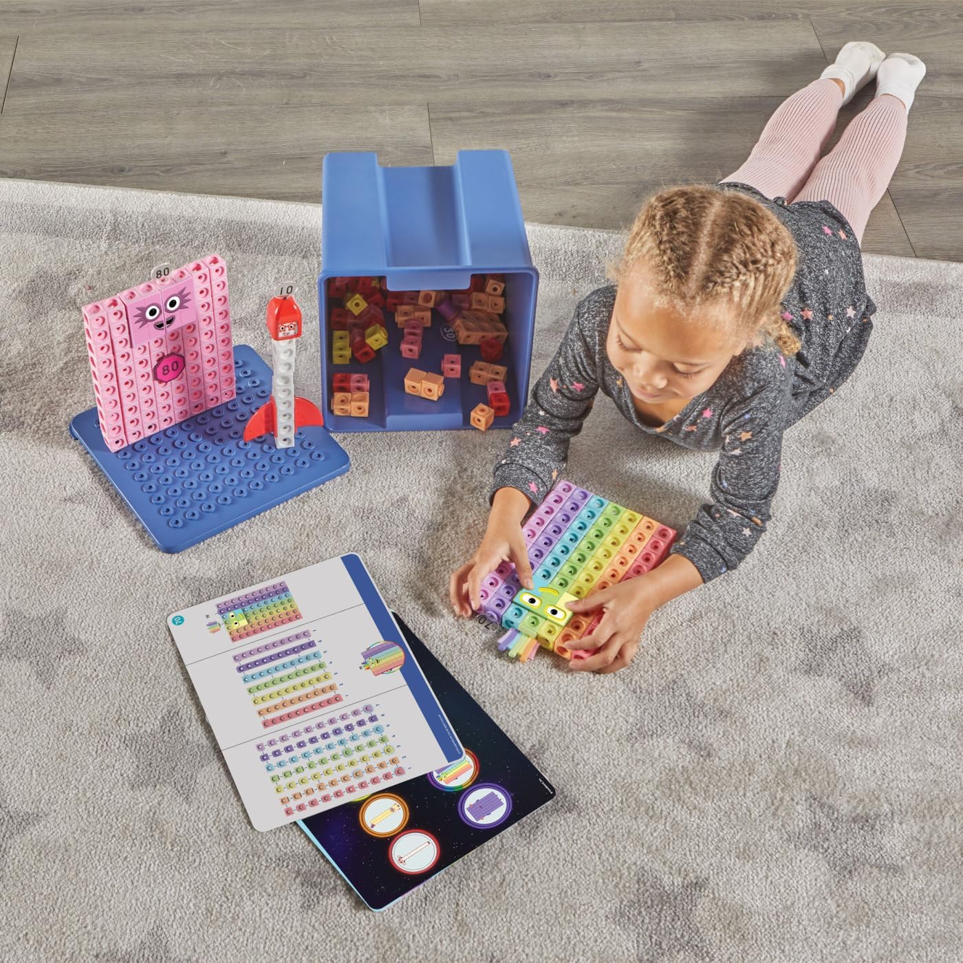 Learning Resources MathLink Cubes Numberblocks „Heroes with Zeroes“ Aktivitätsset, 616 Teile, ab 3 Jahren – Stellenwert & 10er-Reihe