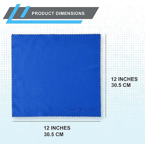 Miniatura 10 de Paño de limpieza de microfibra, paño de microfibra de 7 x 6 pulgadas, paquete de 6 toallitas de limpieza de lentes azules, paño de limpieza para