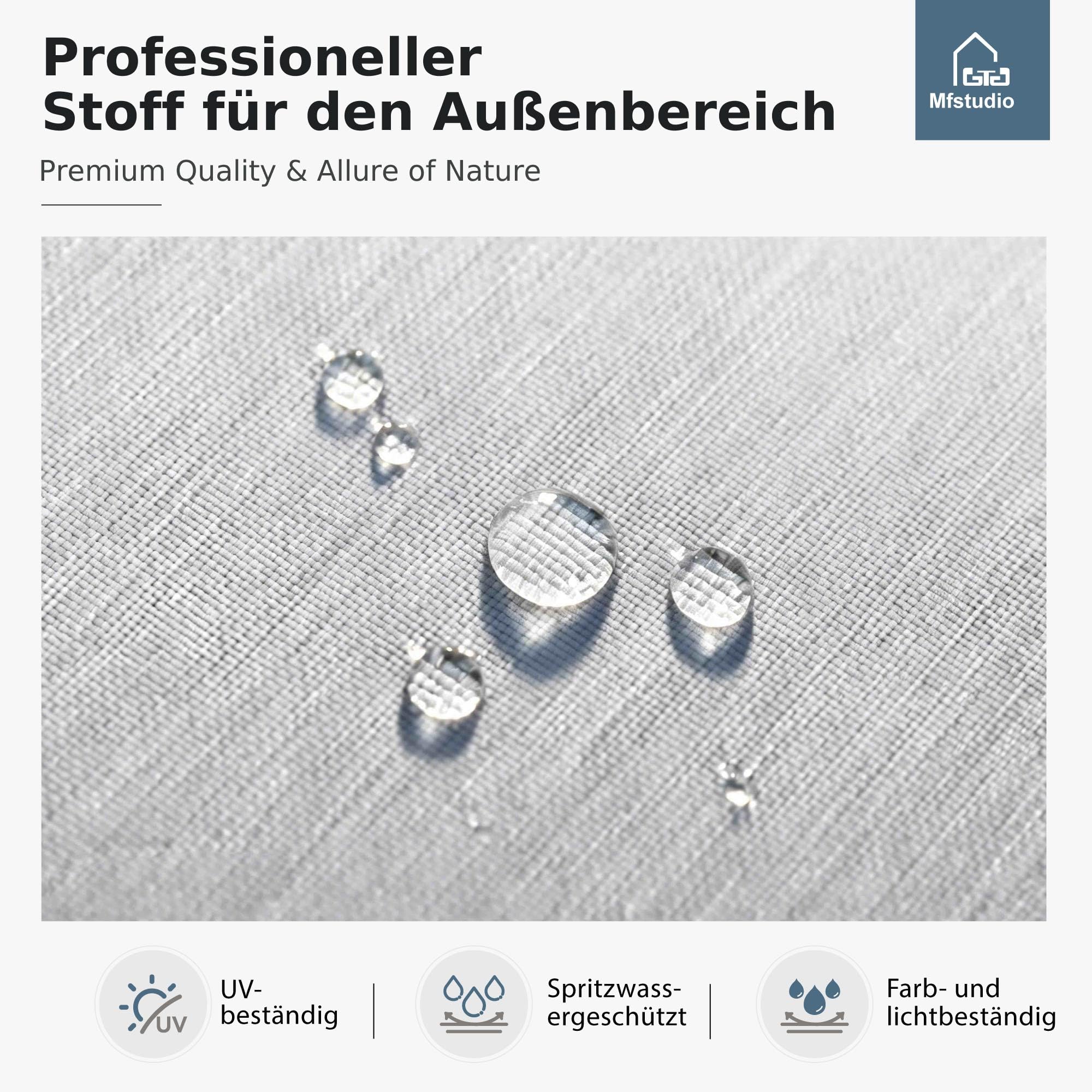 MFSTUDIO Gartenmöbel Set, Lounge Möbel Outdoor, Terassenmöbel mit Couchtisch und Abnehmbarem Kissen, Outdoor Sitzgruppe Set mit Einzelner Stuhl, Doppelstuhl, Beistelltisch, Tisch, frei kombinierbar