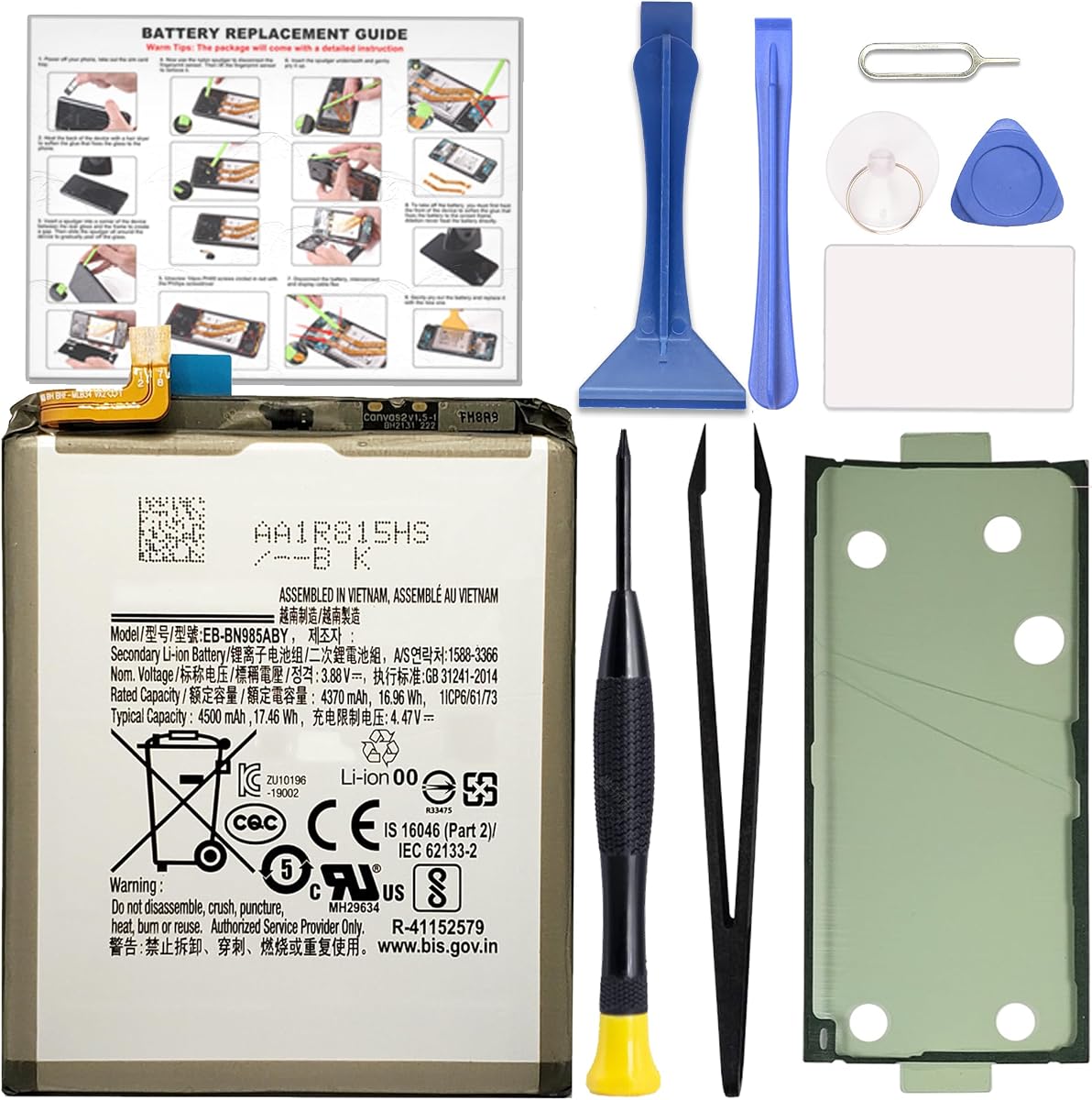 GREEN FUSION Compatible with Galaxy Note 20 Ultra Cellphone Replacement Battery Kit EB-BN985ABY for SM-N985/N986 Series with Tools
