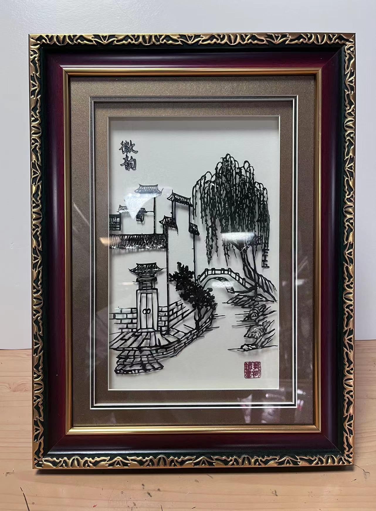 Amazon.co.jp: 中国風茶室禅意水墨掛け絵廊下壁画黒竜図案中国伝統模様