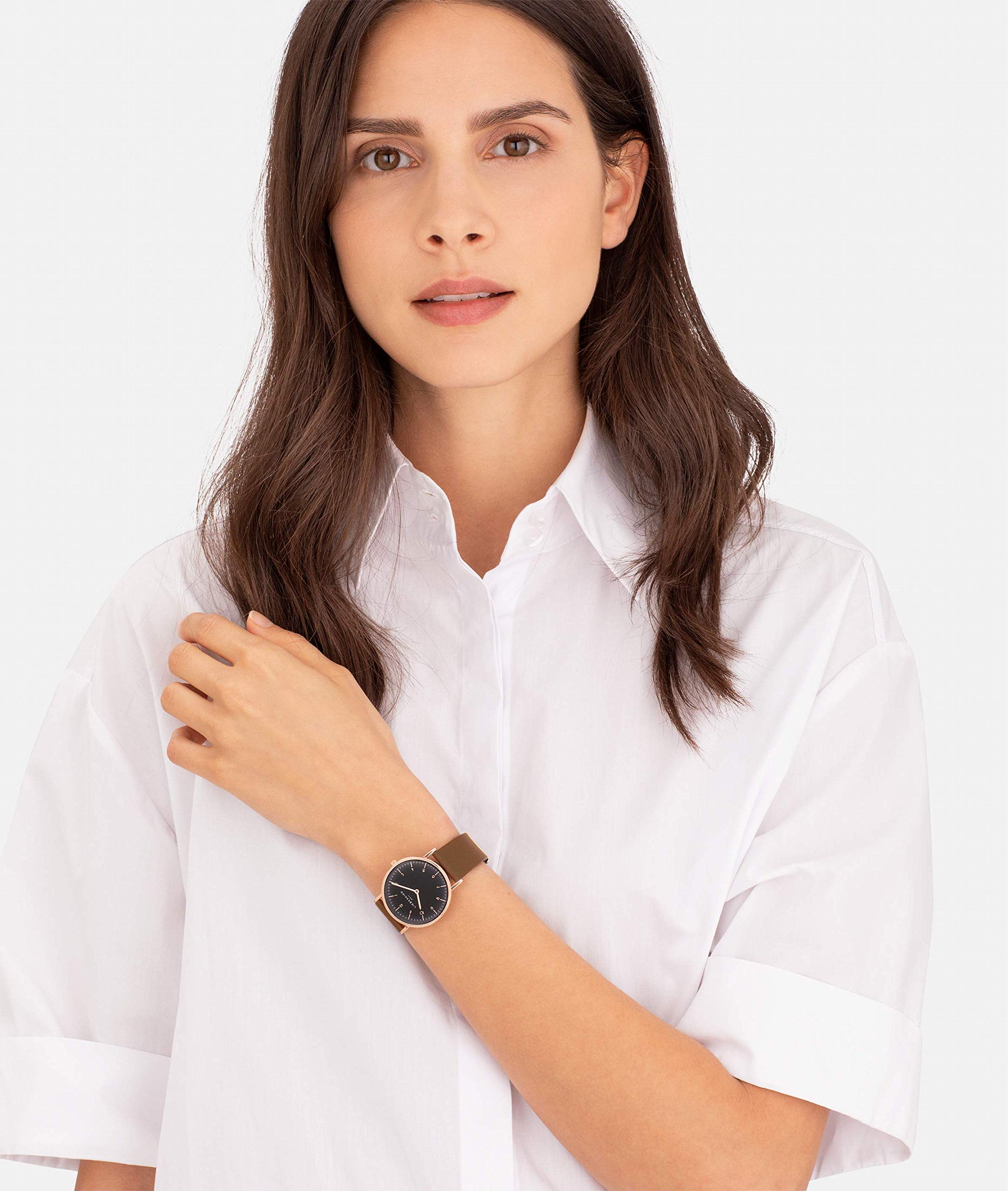 LIEBESKIND BERLIN Damen Armbanduhr – Klassisches Design – Rundes Gehäuse 34 mm – Lederarmband – 5 ATM wasserdicht – Verschiedene Farben