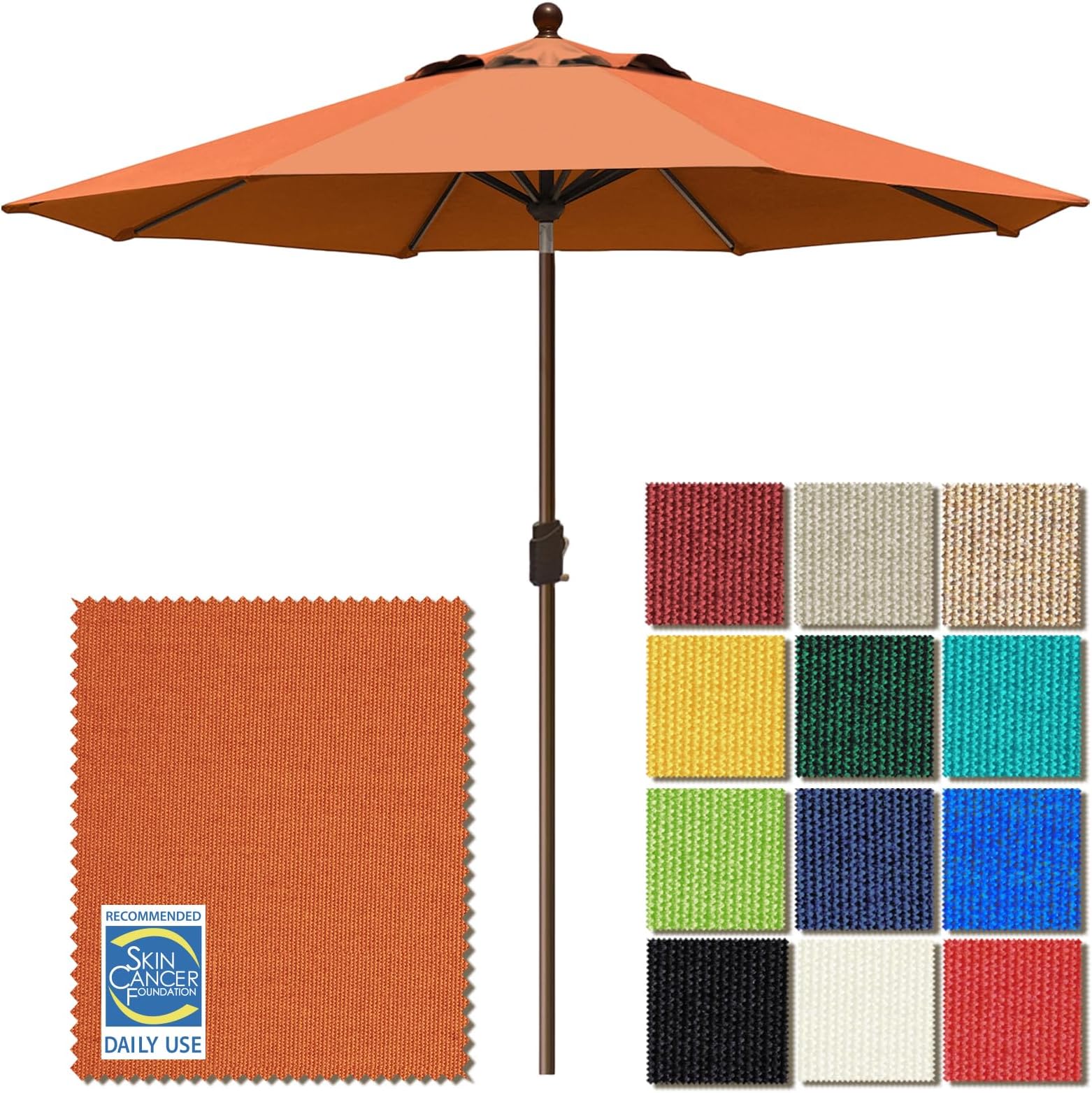 EliteShade Market Umbrella Patio Umbrella Outdoor Table Umbrella with Ventilation and 10 Years Non-Fading Top