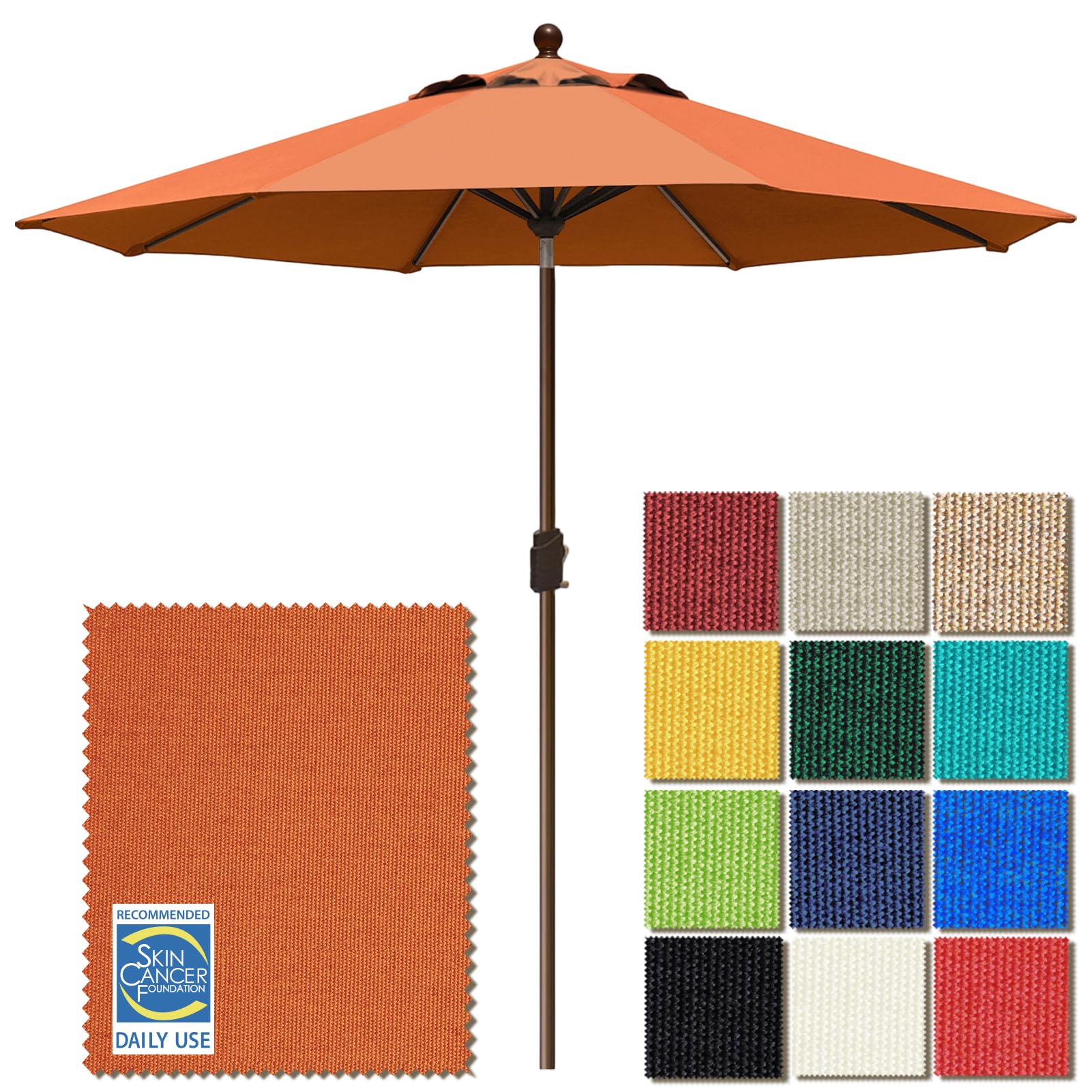 Photo 1 of EliteShade 9ft Market Patio Umbrella Rust