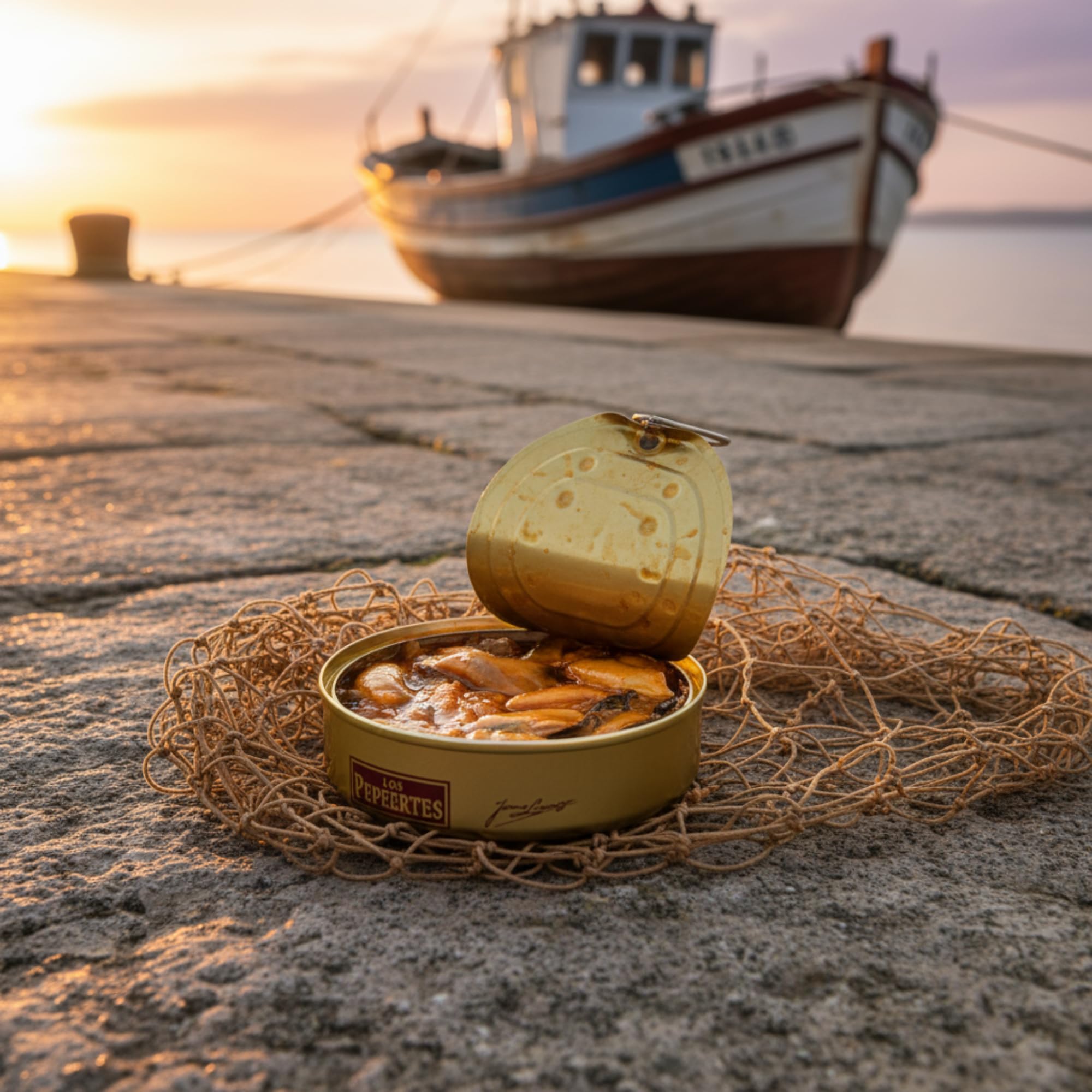 LOS PEPERETES Mejillones Miesmuscheln in Galicischer Sauce 120 g | Galicische Gourmet-Meeresfrüchte-Dose | Handwerkliche Herstellung | Premium-Konserve | Traditioneller Geschmack aus Galicien