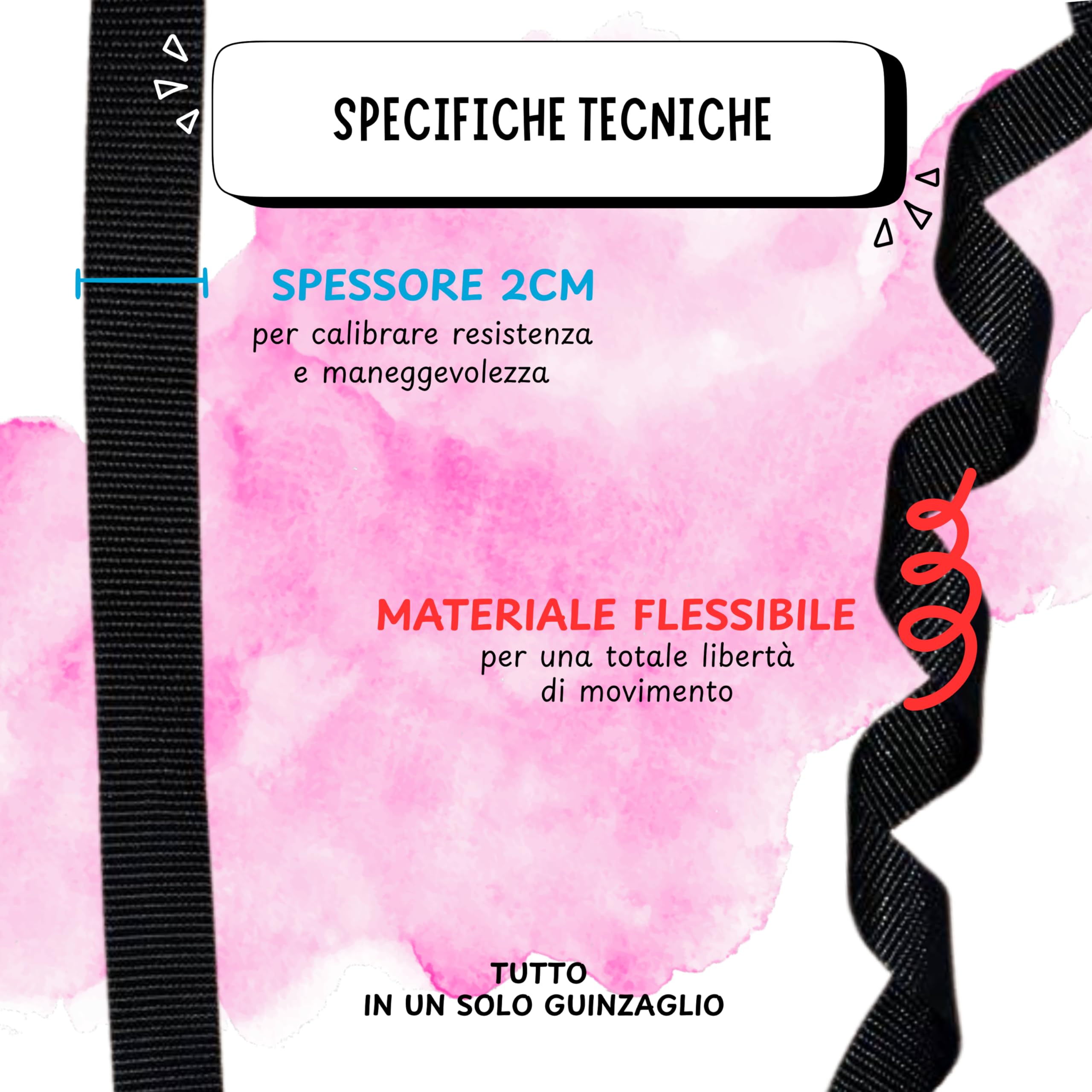 Lunghina Cane 10 Metri in Nylon Resistente – Guinzaglio Addestramento per Cani con Moschettone Girevole Antigroviglio - Nero