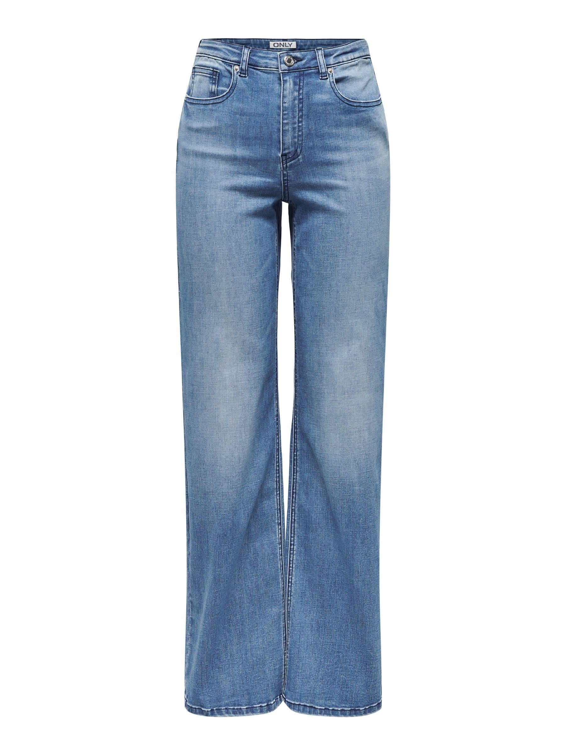 ONLY Damen Jeans Mit Weitem Bein Onljuicy-wauw Hw Wide DNM Gua113