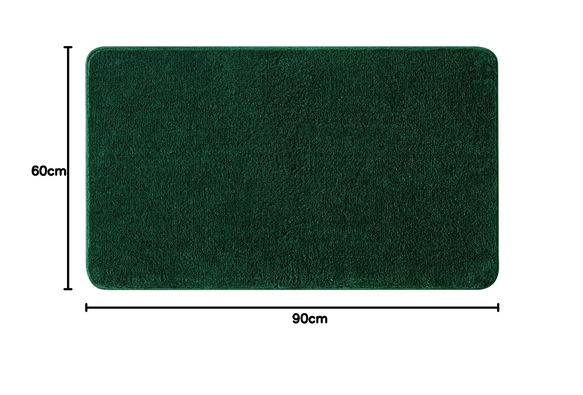 MIULEE Dywan łazienkowy Dywanik łazienkowy antypoślizgowy,60 x 90 cm (prostokątny),Głęboka zieleń