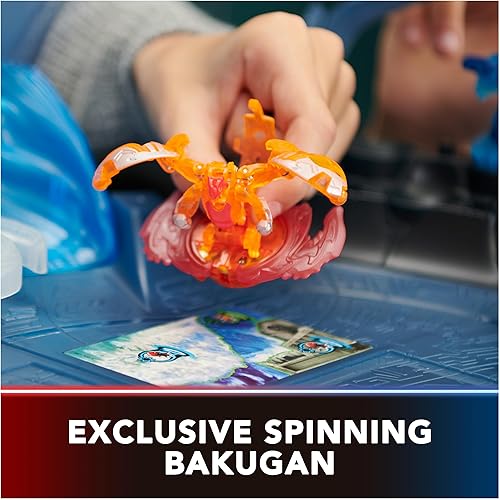 Miniatura 3 de Bakugan Ultimate Battle Arena Playset con ataque especial Dragonoid, Octogan, Hammerhead personalizable, figuras de acción y juego giratorias,