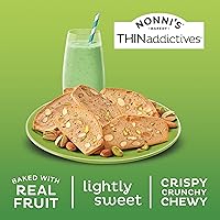 Vista 6 de Nonni's THINaddictives Galletas finas de almendras, galletas de pistacho y almendras, dulces crujientes y masticables, envueltas individualmente