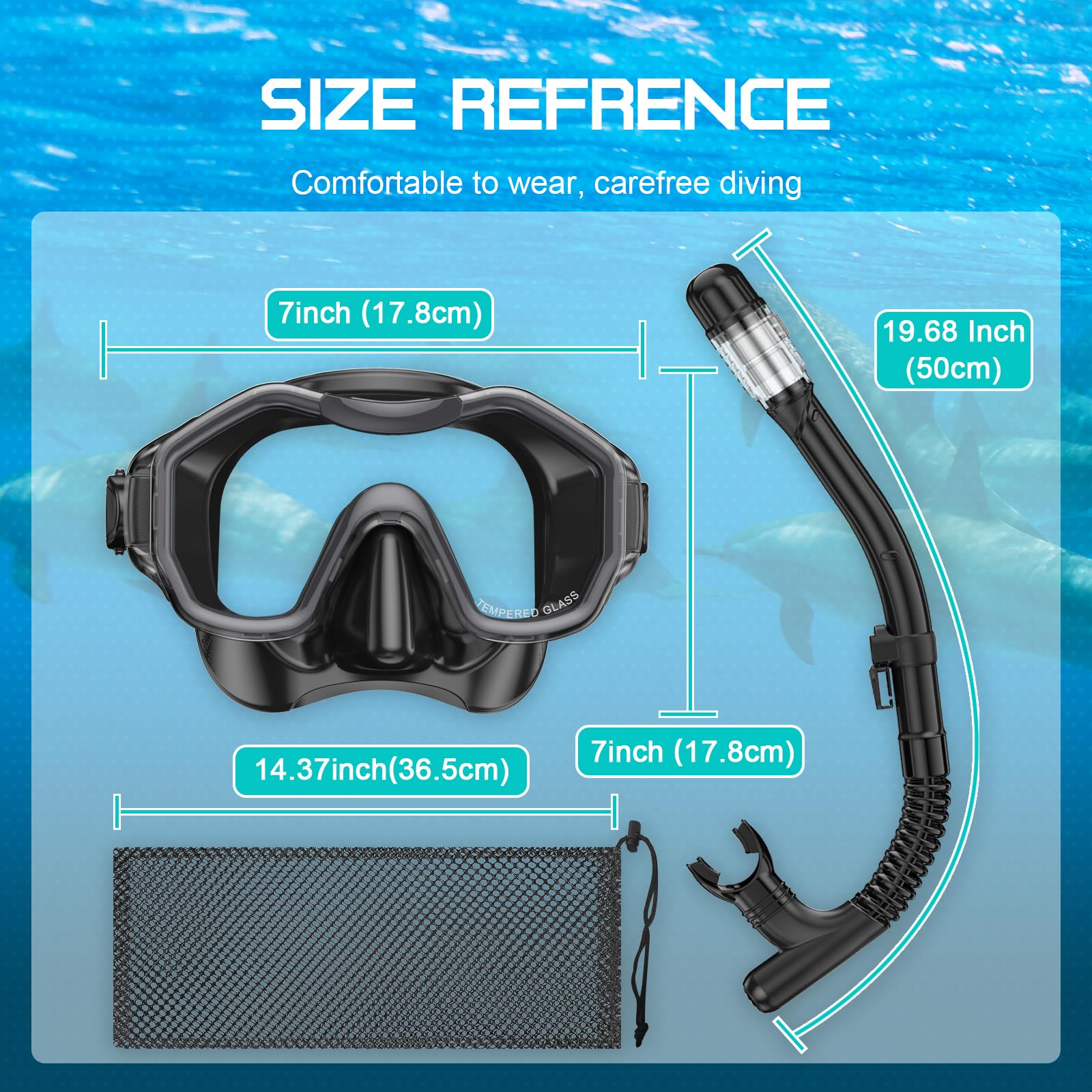Masque Plongée Adulte Masque Tuba Adulte Masque Snorkeling Adulte avec Masque à Large Vue et Tuba Masque et Tuba Adulte pour la Natation et la Plongée