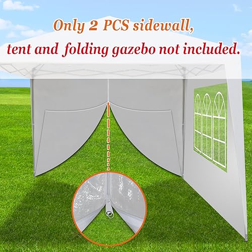 Miniatura 3 de Strong Camel Paredes laterales laterales de 10 pies de largo x 6.4 pies de ancho, para toldo desplegable EZ de 10 x 10 pies, carpa para exteriores,