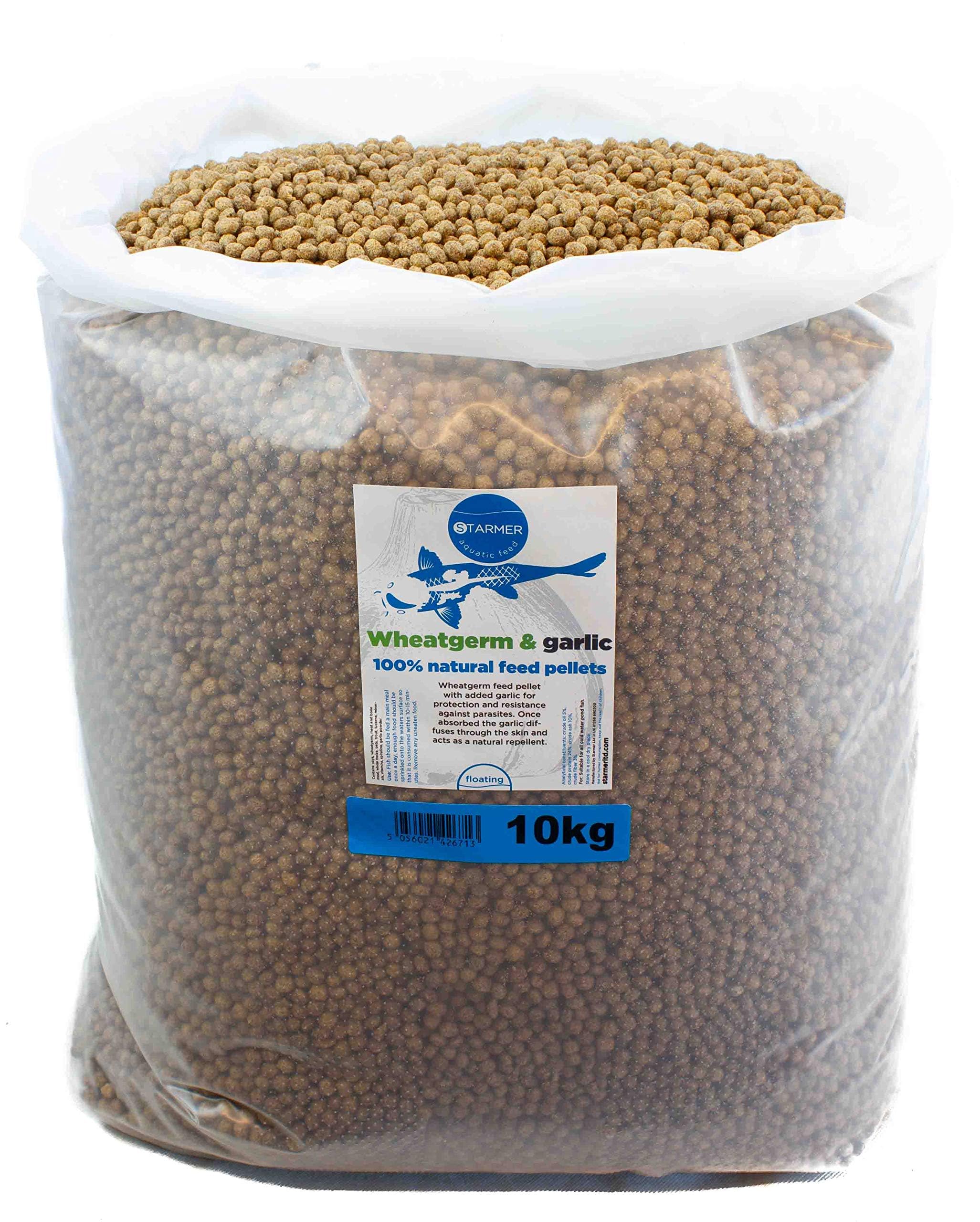 Wheatgerm & garlic floating food pellets for winter feeding koi carp 10kg