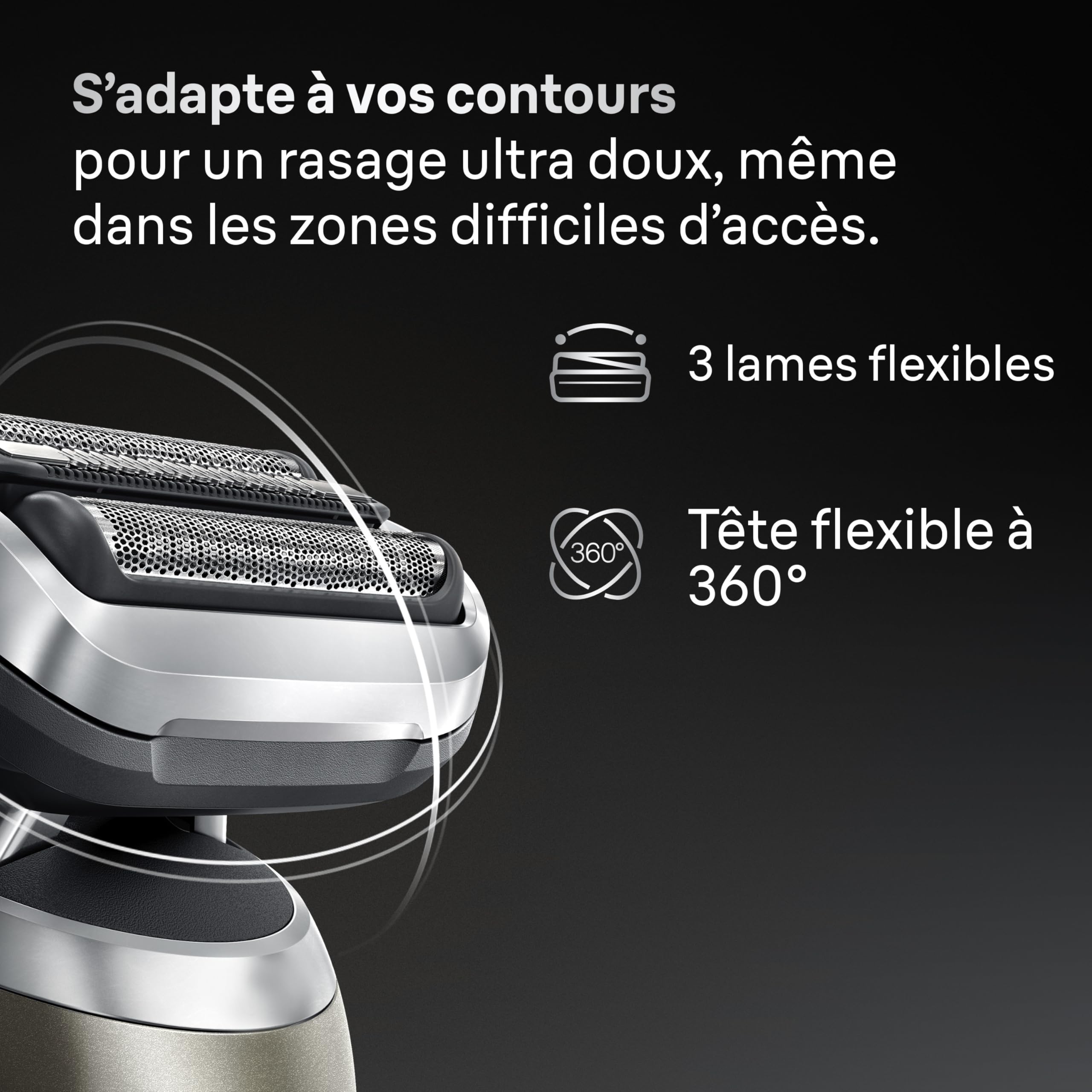 Braun Rasoir Electrique Homme Series 7 72-C7200CC Or | Etanche, 3 Modes de Rasage, Lames Flexibles, sans Fil, Etui de Voyage, Station Nettoyante, Accessoire Tondeuse de Précision