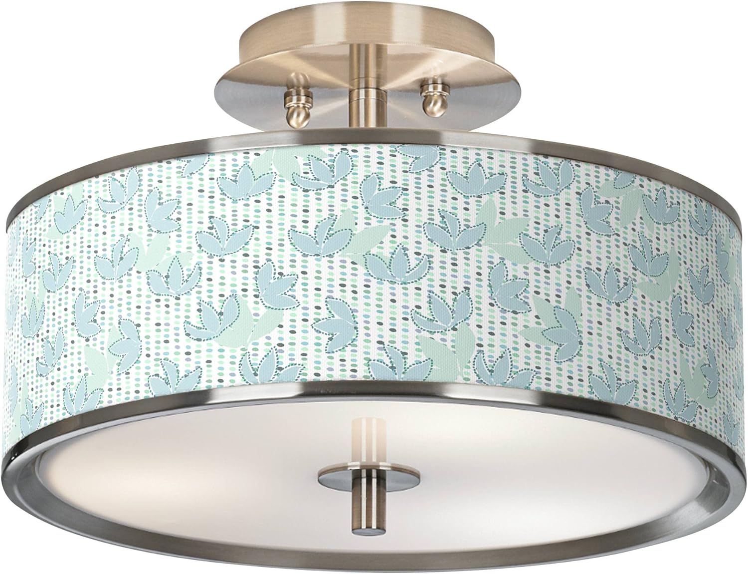 Giclee Glow Spring 14" Wide Ceiling Light with Print Shade