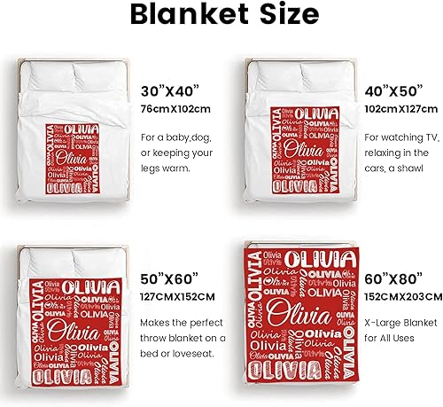 Miniatura 3 de Dr.TOUGH Mantas personalizadas para niños y adultos, mantas personalizadas con nombre, manta personalizada para niños con nombre, regalos
