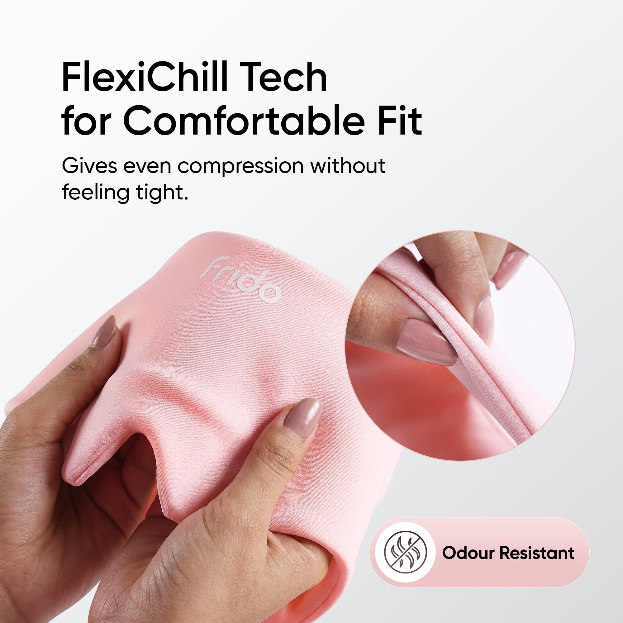 Frido Hot & Cold Therapy Cap | 360° Full Head Coverage | Reusable Cooling & Warming Cap with Gentle Compression | Pink — Amazon image 8