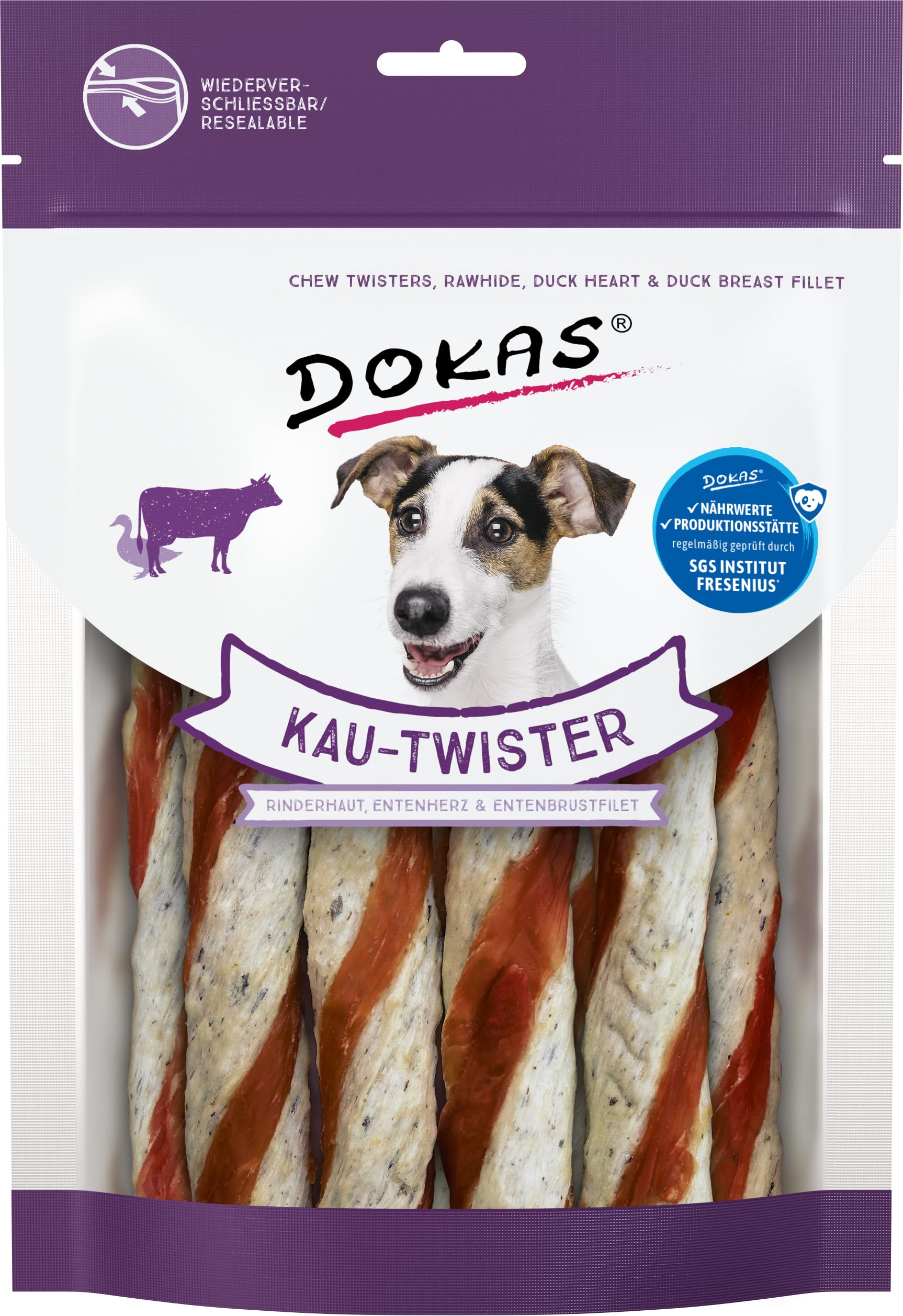 Dokas Bocadillo para Perros sin Cereales, Ideal como recompensa, 200 g (9 Unidades)