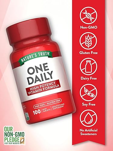 Miniatura 3 de One Daily Multivitamínico  100 mini tabletas  Suplemento sin OMG y sin gluten  para hombres y mujeres  por Nature's Truth