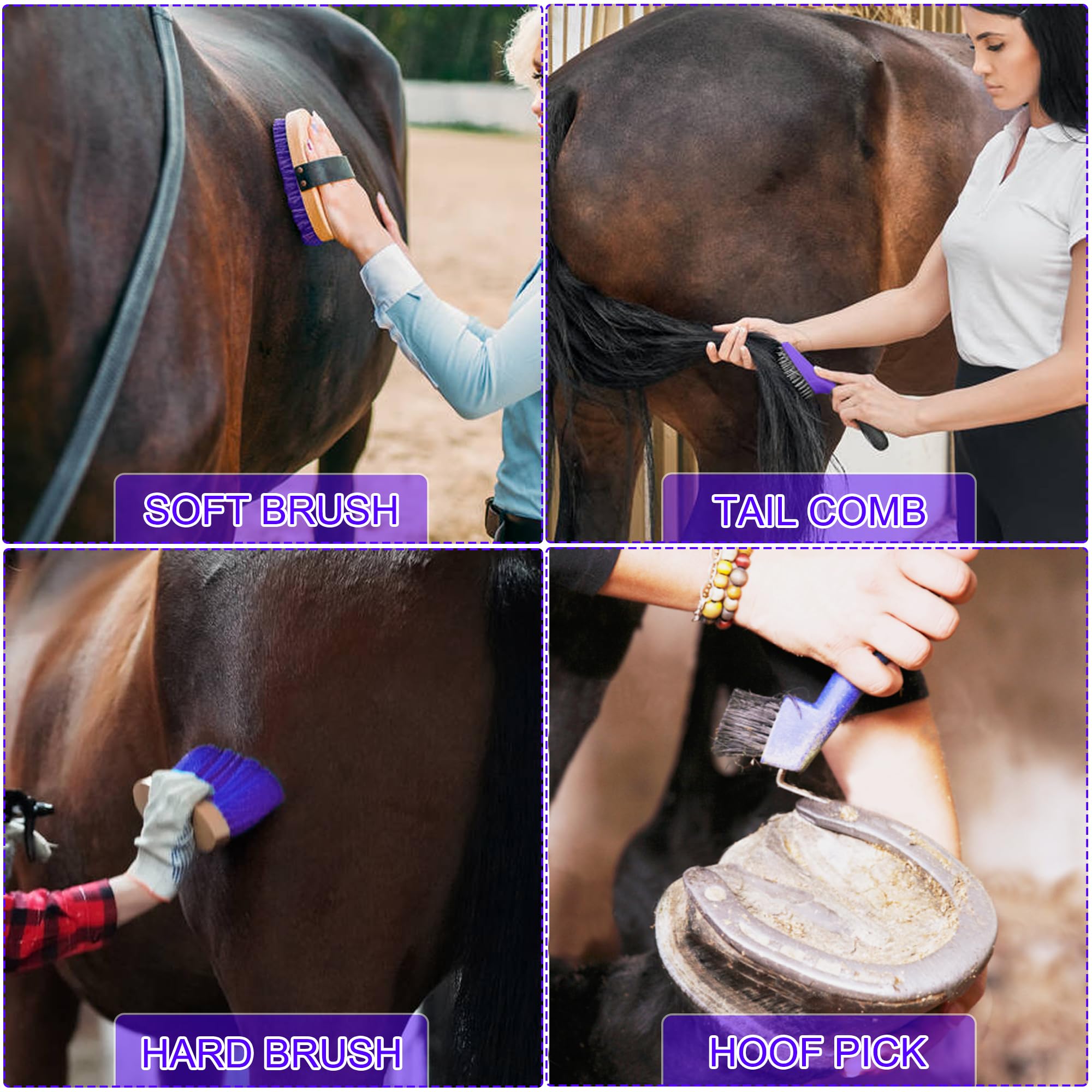 Horse Grooming Kit - 11 Piece Bathing Supplies -3 Horse Grooming Kit - 11 Piece Bathing Supplies -3