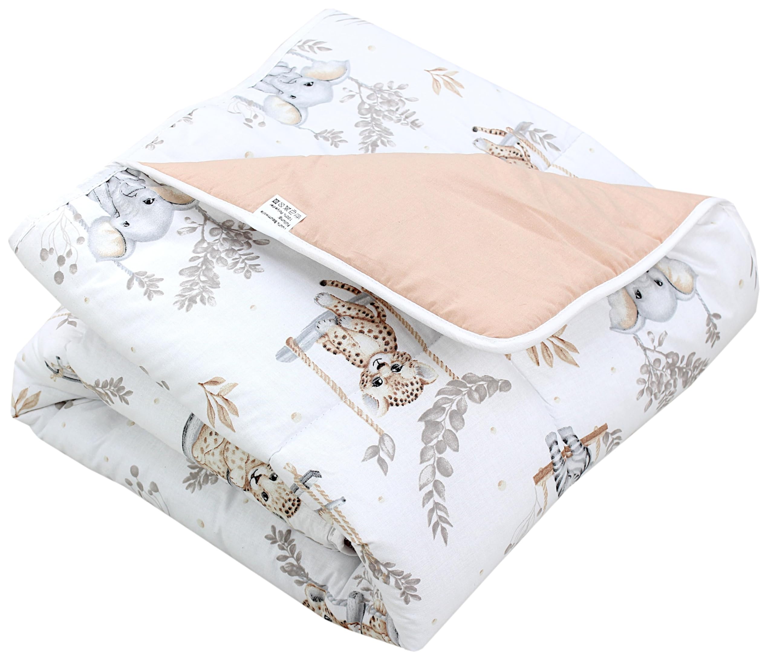TupTam Baby Play Mat Manta para Niños Pequeños 120 x 120 cm Manta de Juego Grande para Niños Acolchada XXL, Zoo Verde — view 18