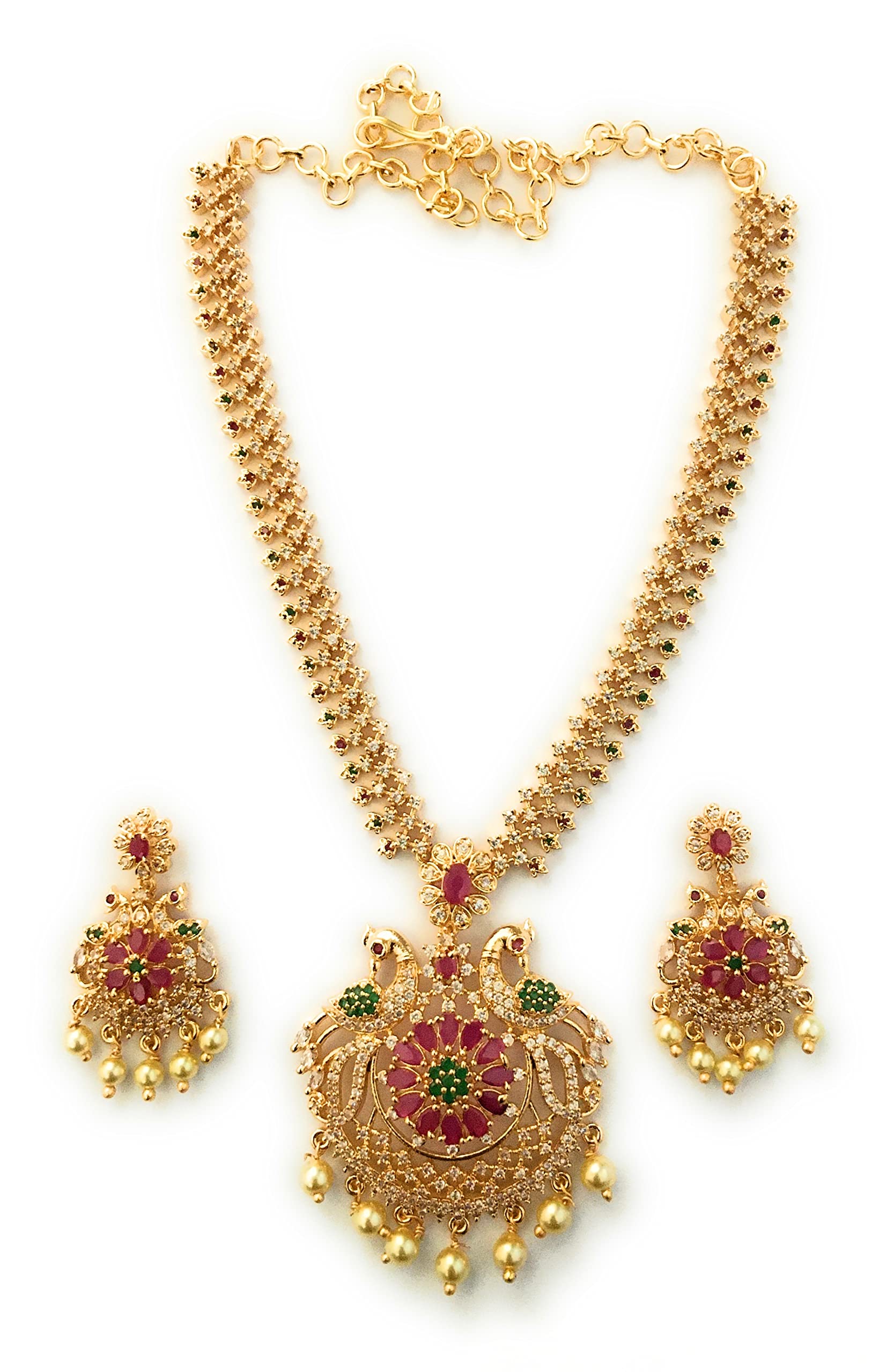 See full amazon price history chart for Sasitrends Traditional 1 Gram Micro Gold Plated AD American Diamond Stone Studded Pearl Jewellery Set Necklace With Earrings for Women and Girls Sasitrends Traditional 1 Gram Micro Gold Plated AD American Diamond Stone Studded Pearl Jewellery Set Necklace With Earrings for Women and Girls (B0BWVRY77M) Amazon Price History, Amazon Price Tracker