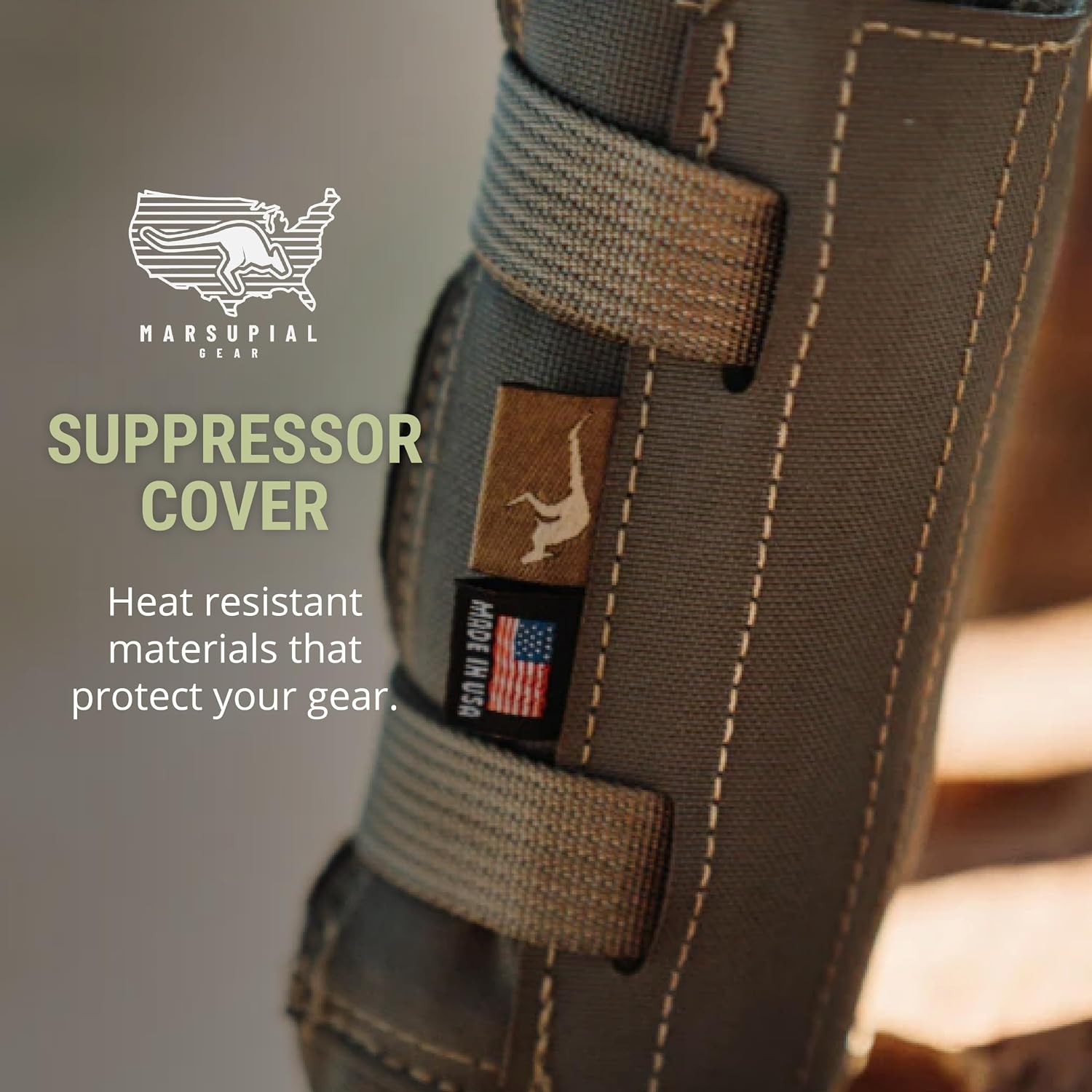 Suppressor Cover - Carbon Fiber Sleeve | Designed for high heat with 1800°F resistance, durable construction, secure attachment, and reliable coverage.
