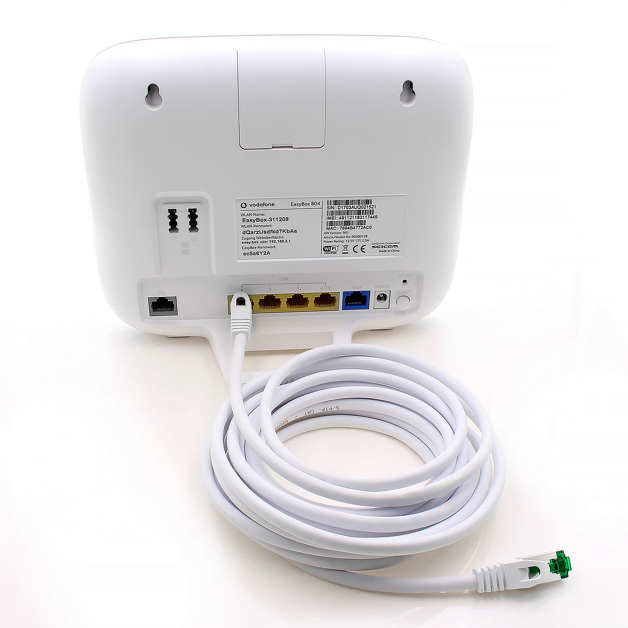 1aTTack.de kabel Ethernet cat.7, sieć LAN, 10 GBASE-T - 10 000 Mbps (Sftp Pimf) podwójnie ekranowany kabel przyłączeniowy RJ45, wtyczka cat.6a