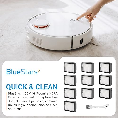 Miniatura 2 de BlueStars Paquete de 10 filtros HEPA de repuesto para serie e, i, y j i7 i7+plus E5 E6 E7 i6 i6+ i8 i8+ E5 5150, E6 6198, i3 3150, i3+ 3550, i4 4150
