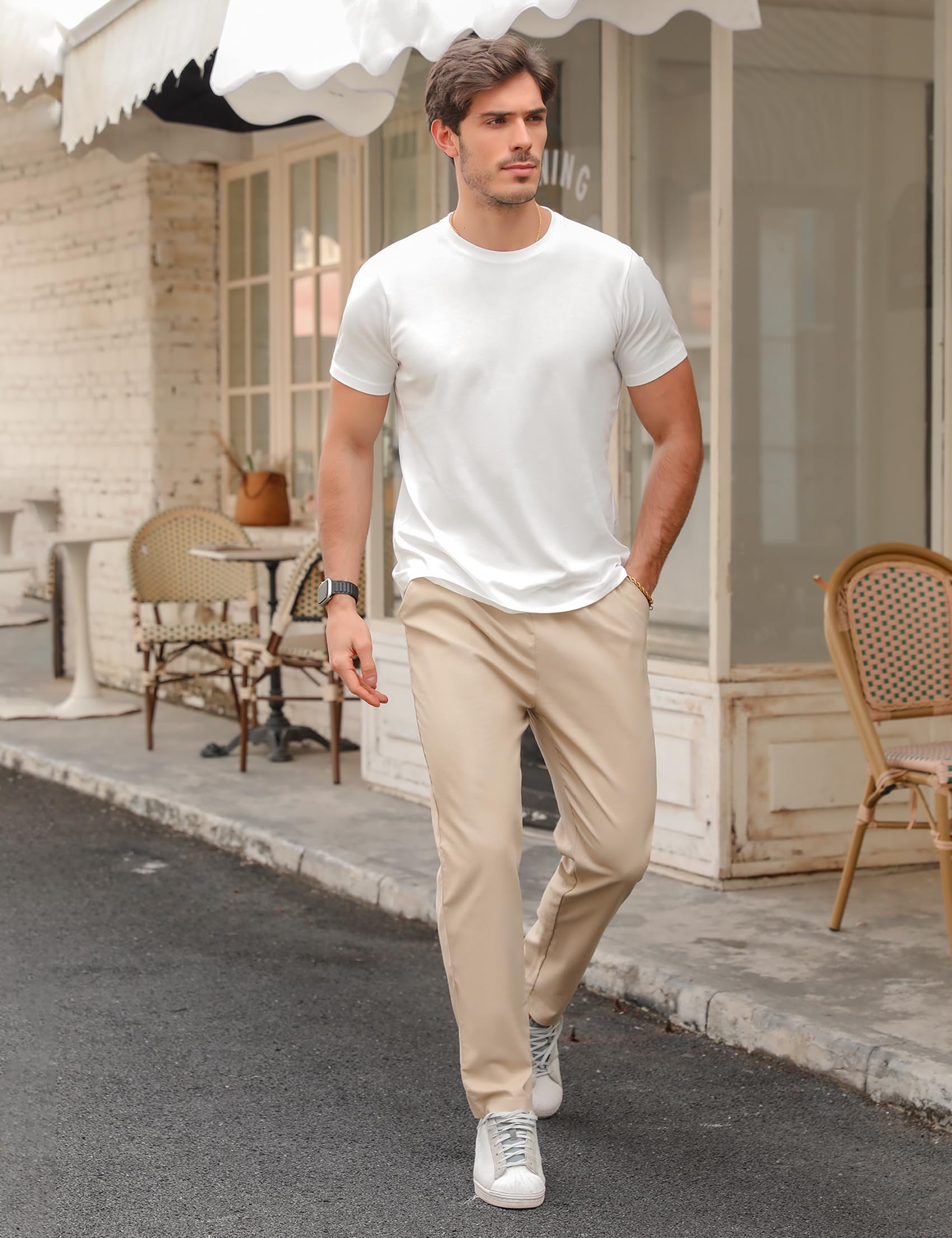 Sykooria Pantaloni Uomo Casual Uomo Pantaloni Pantaloni della Tuta con Coulisse Pantalone a Gamba Dritta Sweatpants per Casual Vacanze Jogging