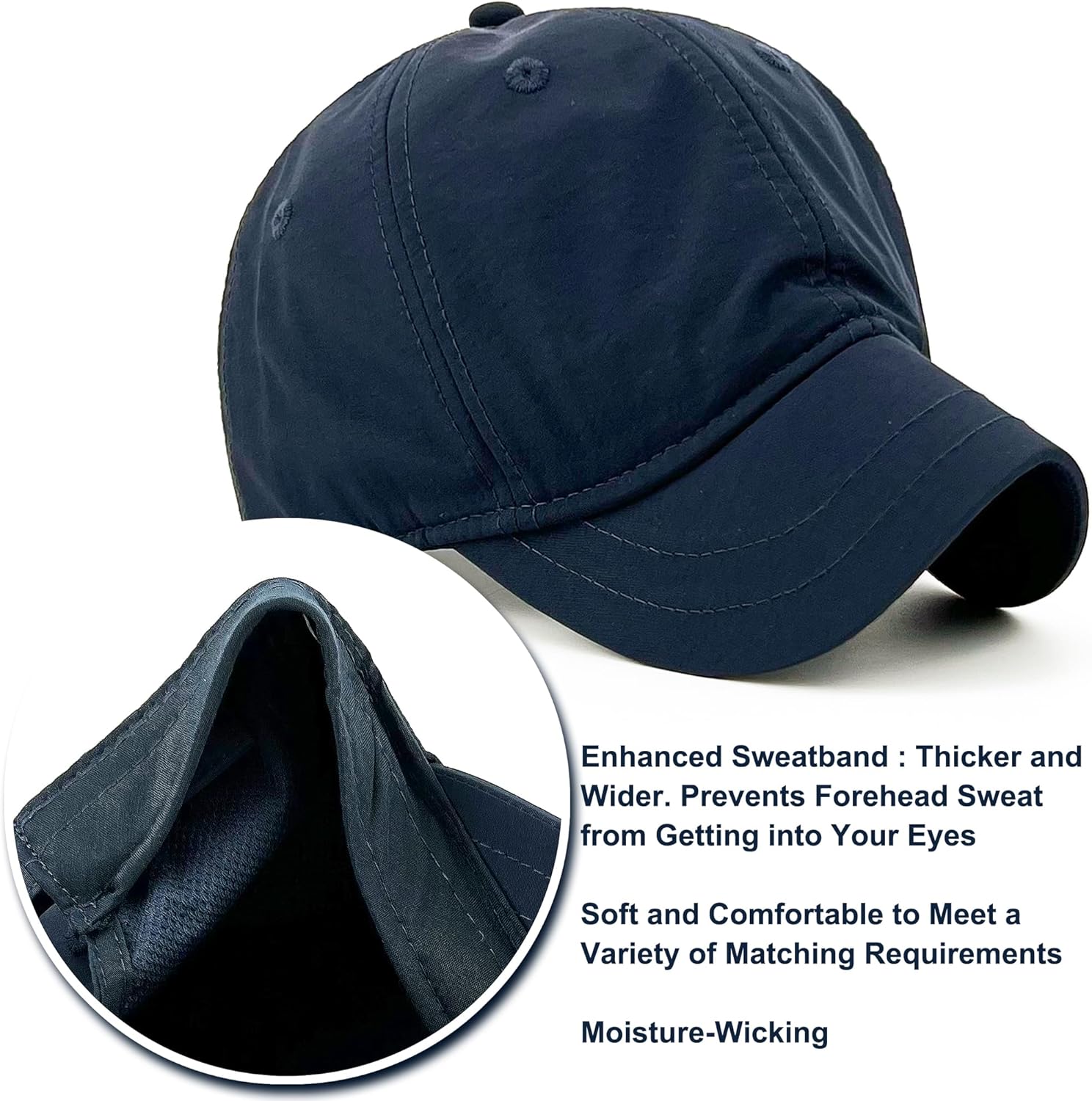 Water Resistant Womens Short Bill Hats Short Brim Hats for Men Running Small Brim Baseball Caps for Ladies - Image 6