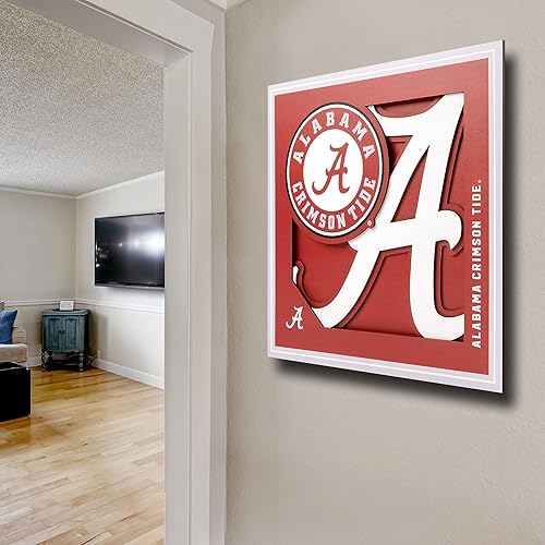 Miniatura 3 de YouTheFan NCAA Alabama Crimson Tide 3D Logo Series - Arte de pared - 12 x 12