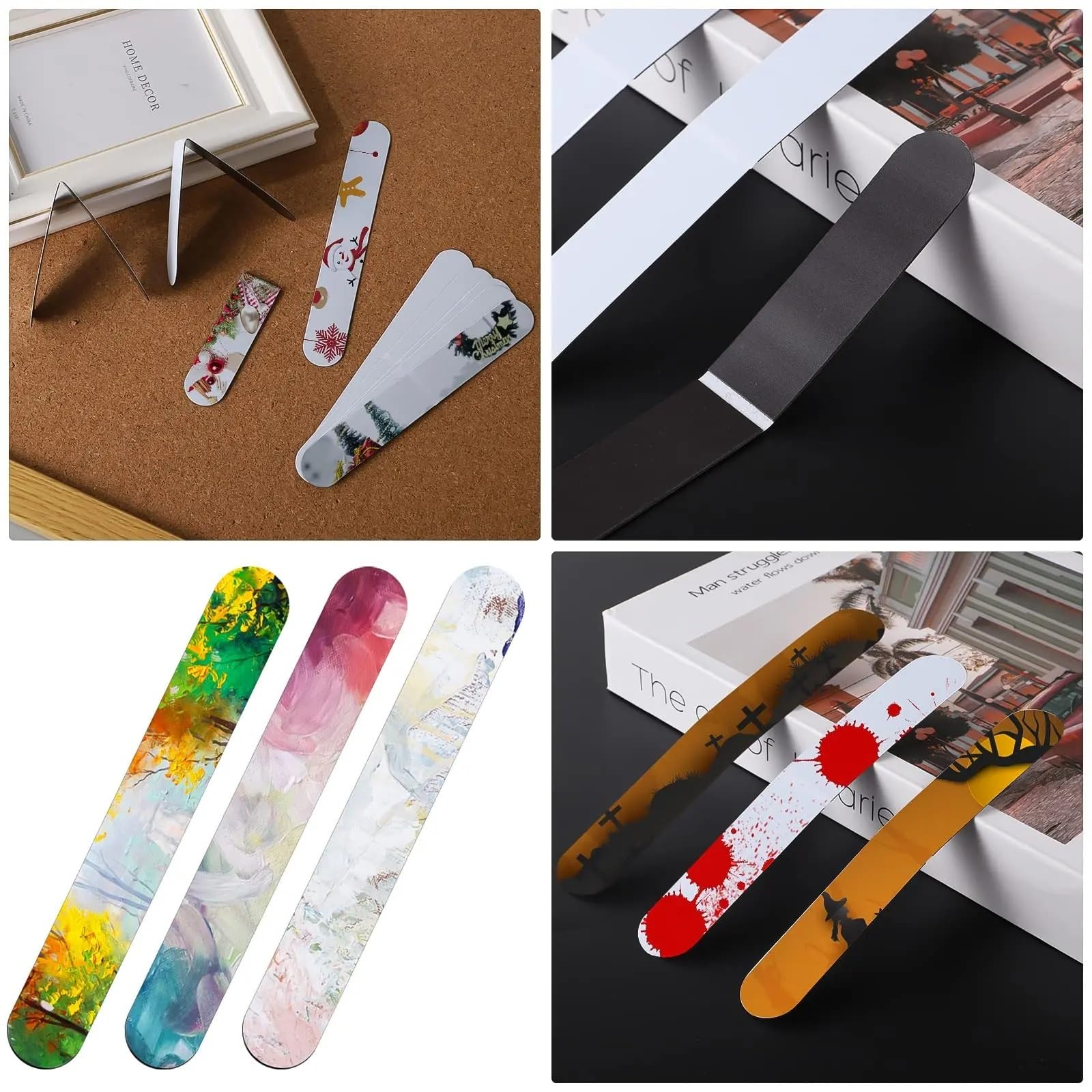 Segnalibro 20/10 pezzi segnalibri magnetici segnalibro a sublimazione segnalibro vuoto clip for donne insegnanti studenti amanti dei libri(20pcs)