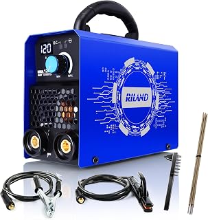 RILAND 120A 110V Stick Welder - 4.4lb Lightweight Portable ARC Welder with Hot Start, Anti-Stick, Overload Protection for DIY Repairs