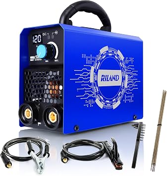 RILAND Stick Welder, 110V Portable ARC Welding Machine 4.4lb Lightweight, Hot Start, Anti-Stick & Overload Protection for Home DIY, Metal Repair, Workshop Use