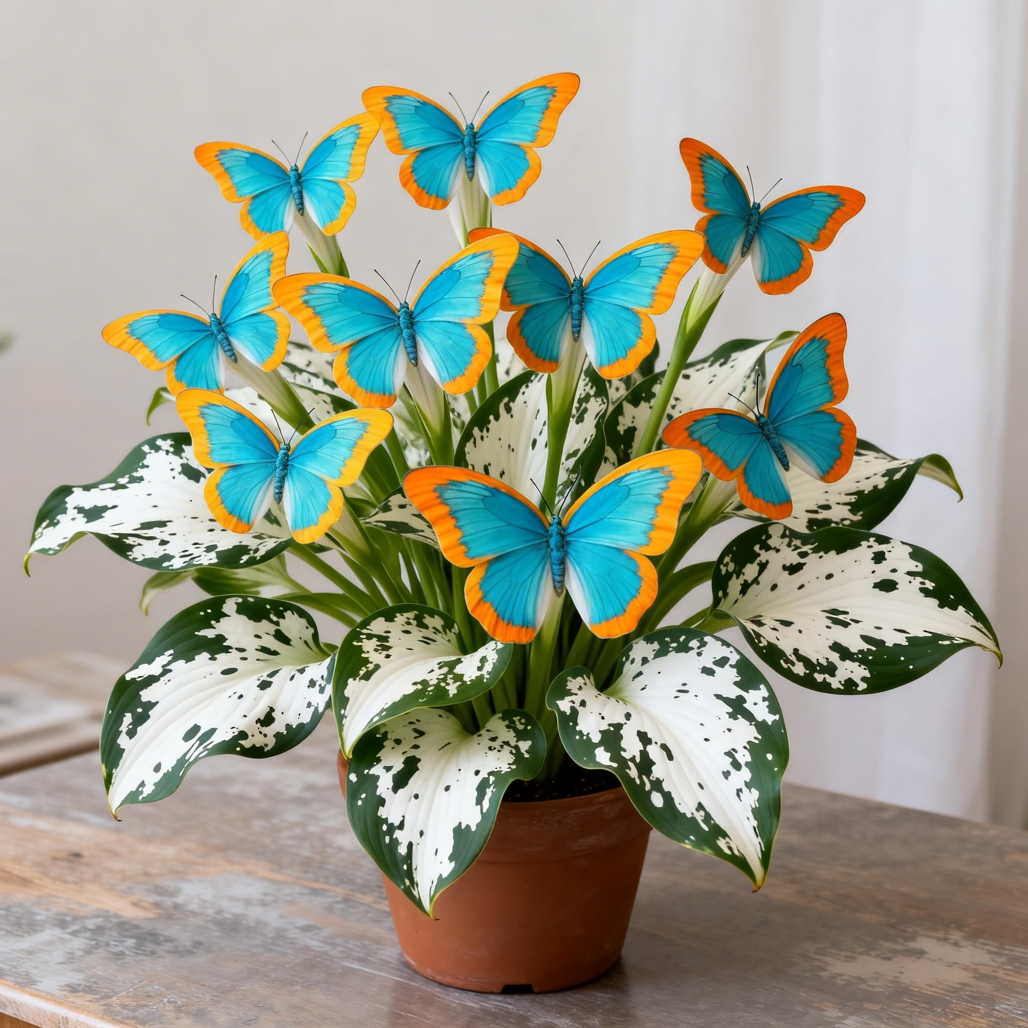 Perennial/Butterfly Flower/Rare Hosta Bulbs Mix for Planting Now UK/Potted Viewing/Excellent Display,Strong Plants That Grow Well/Hostas rhizomes/-4bulbs-G