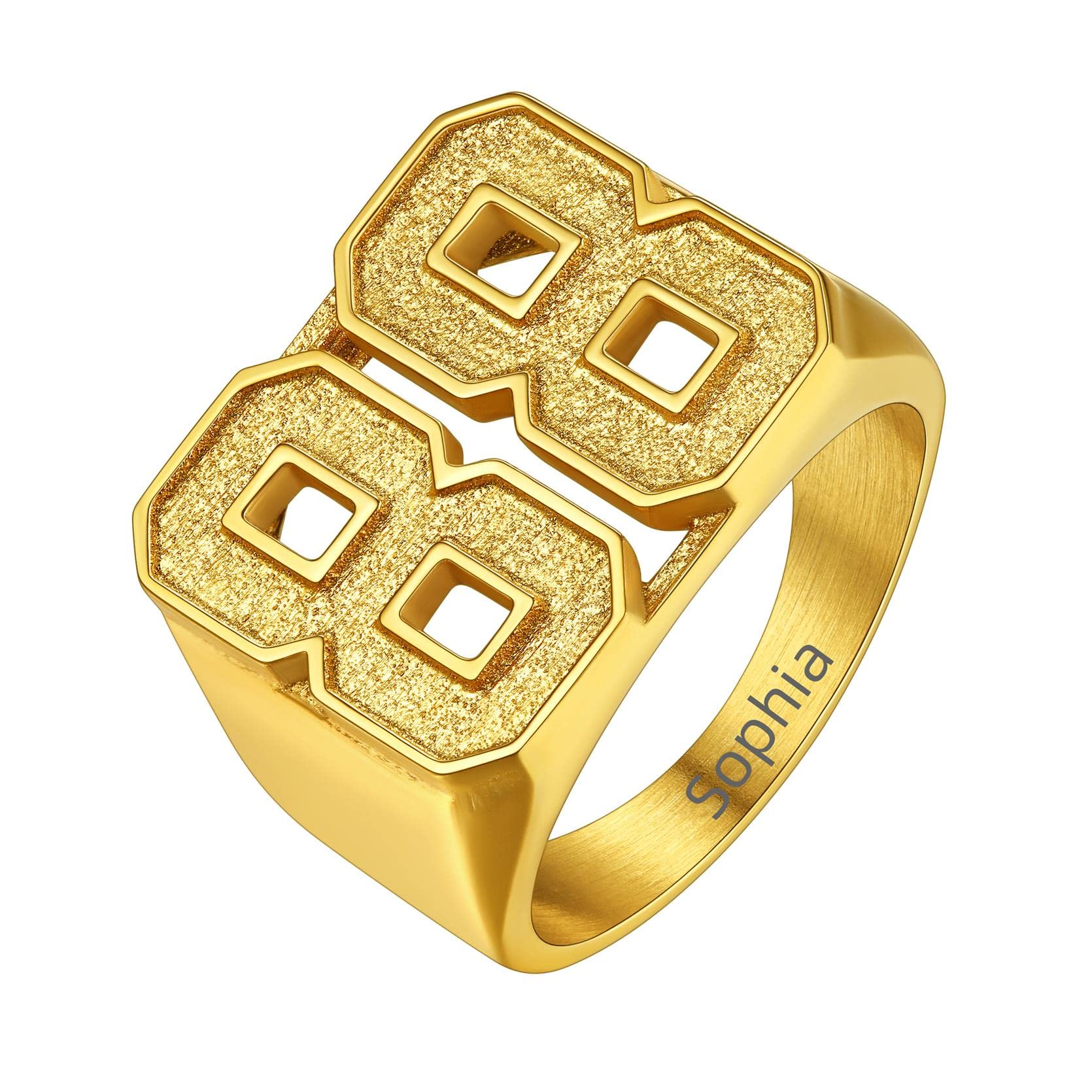 GoldChic Jewelry Personalized Signet Rings Men Women, Stainless Steel Custom Photo Bold Square/Oval Monogram/Old English Initial Pinky Stacking