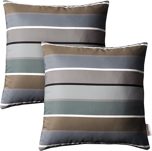 Miniatura 8 de Modway - Cojín de diseño a rayas para patio, adecuado para exteriores