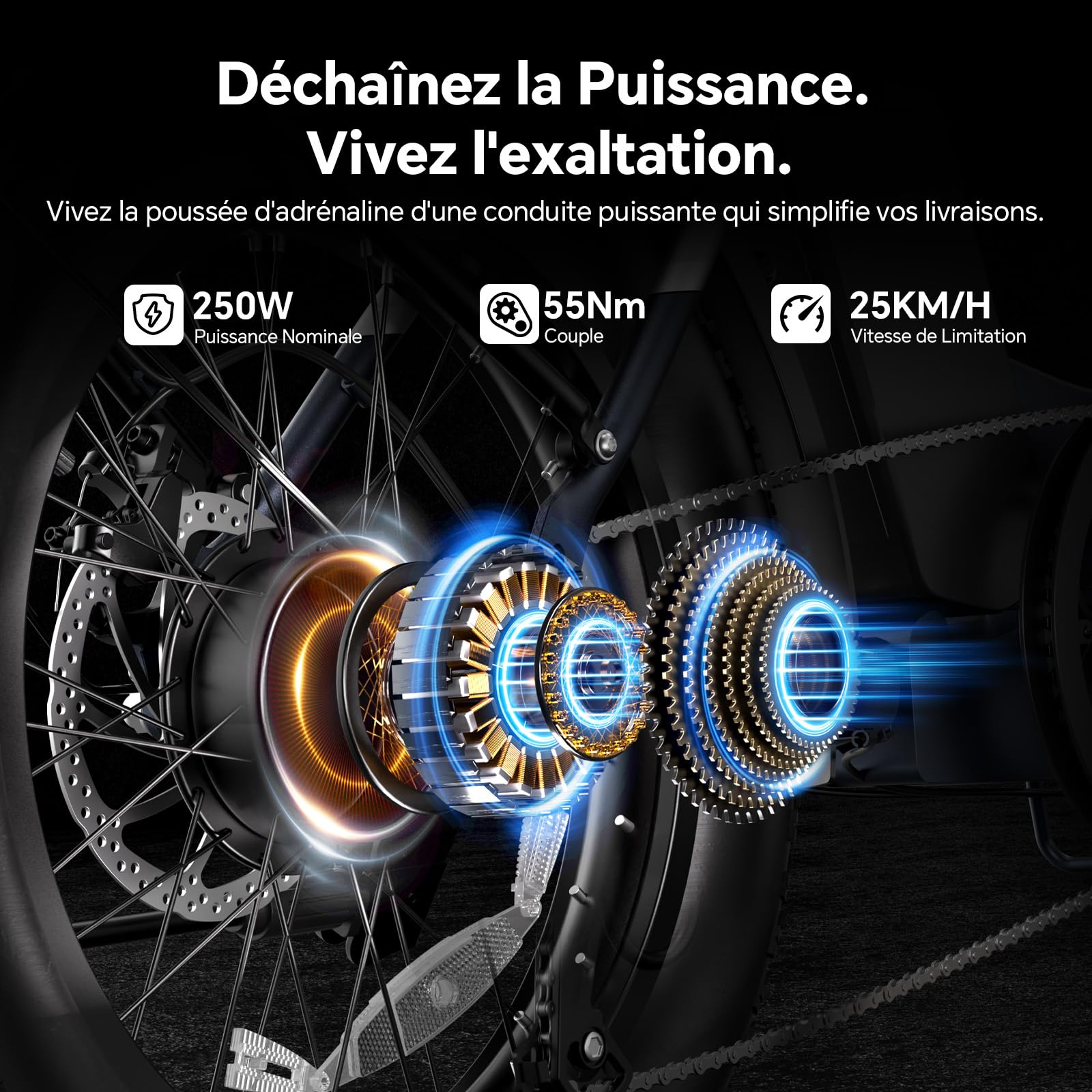Touroll S2 2026 Vélo Électrique Pliable Tout-Terrain 20"×4.0" Fat Tire, 150KM Autonomie, Batterie 720Wh Amovible, Moteur 250W Vélo Électrique Gros Pneu 7 Vitesses, E-Bike Urbain pour Adulte