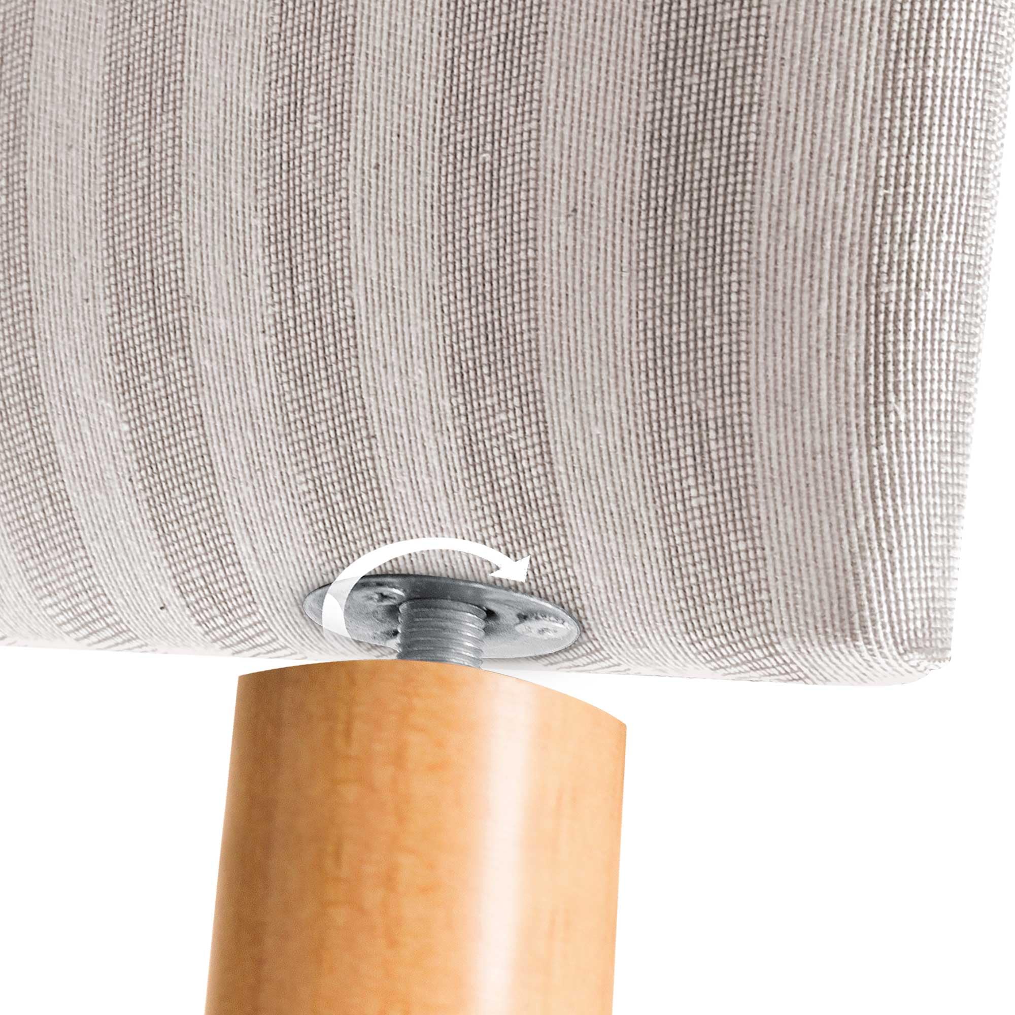 DHOME Cabecero Tapizado Liso Exclusivo Serie Luxury Edition con Patas para Pared Acústicos Cabeceros Absorbentes Cabezal Cama Dormitorio (Cream, 150cm, 4cm Grosor)