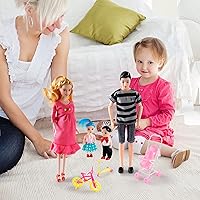 Vista 4 de Juego de juguetes para mamá embarazada, muñeca embarazada con bebé, incluye carrito de muñeca