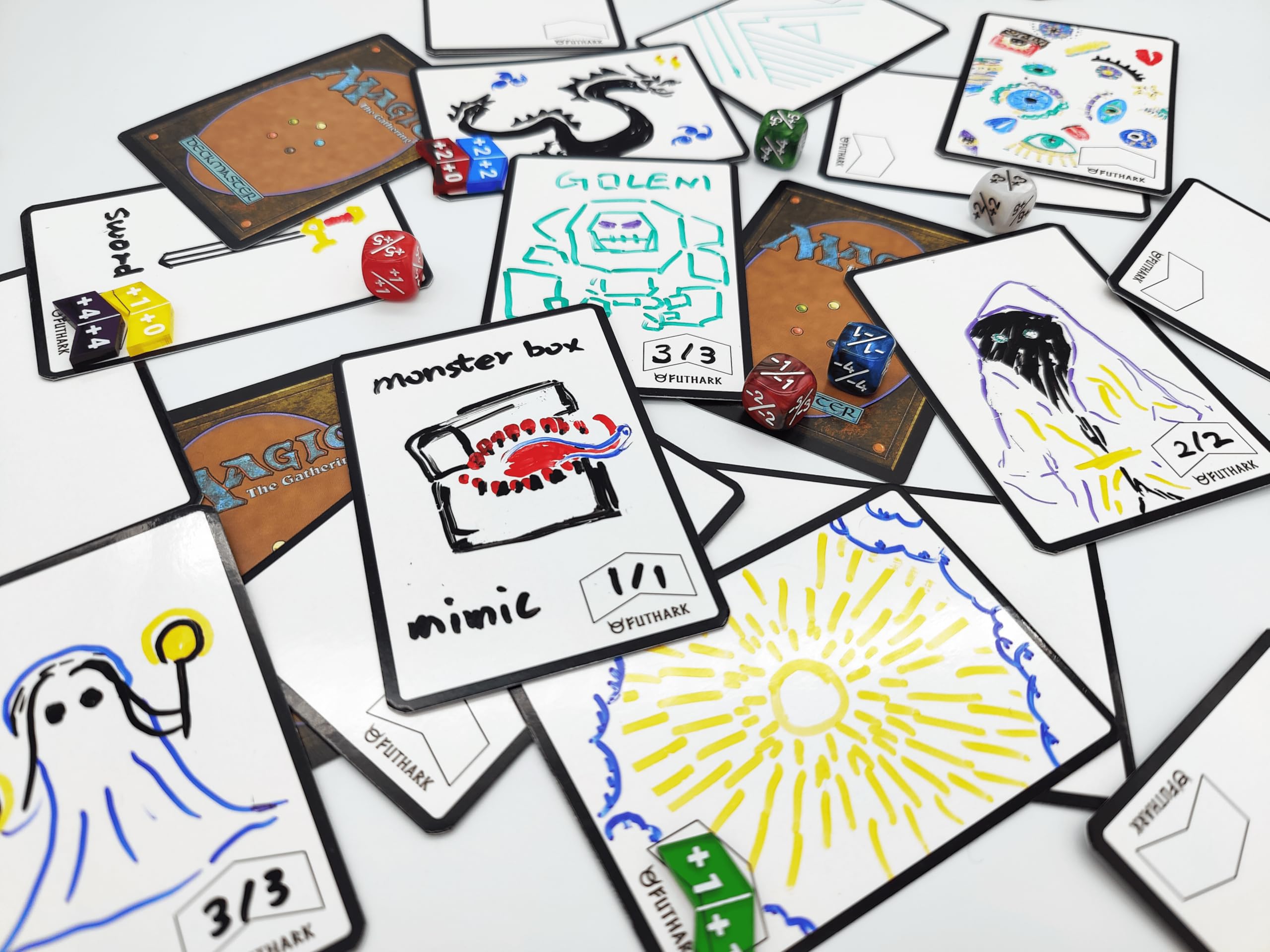 Amazon.com: Futhark MTG Dry Erase Tokens Set - 60 Reversible