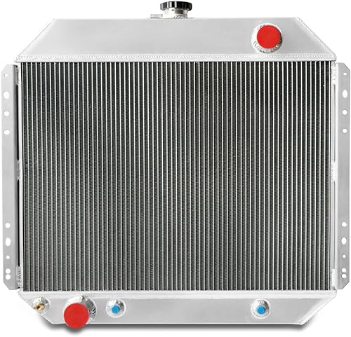 Radiador F100, Radiador F150, CU433 Radiador de aluminio para Ford F100 F150 F250 F350 Bronco Truck Pickup 4.7L 5.0L 5.8L 7.5L I6 V8, 3 filas Core