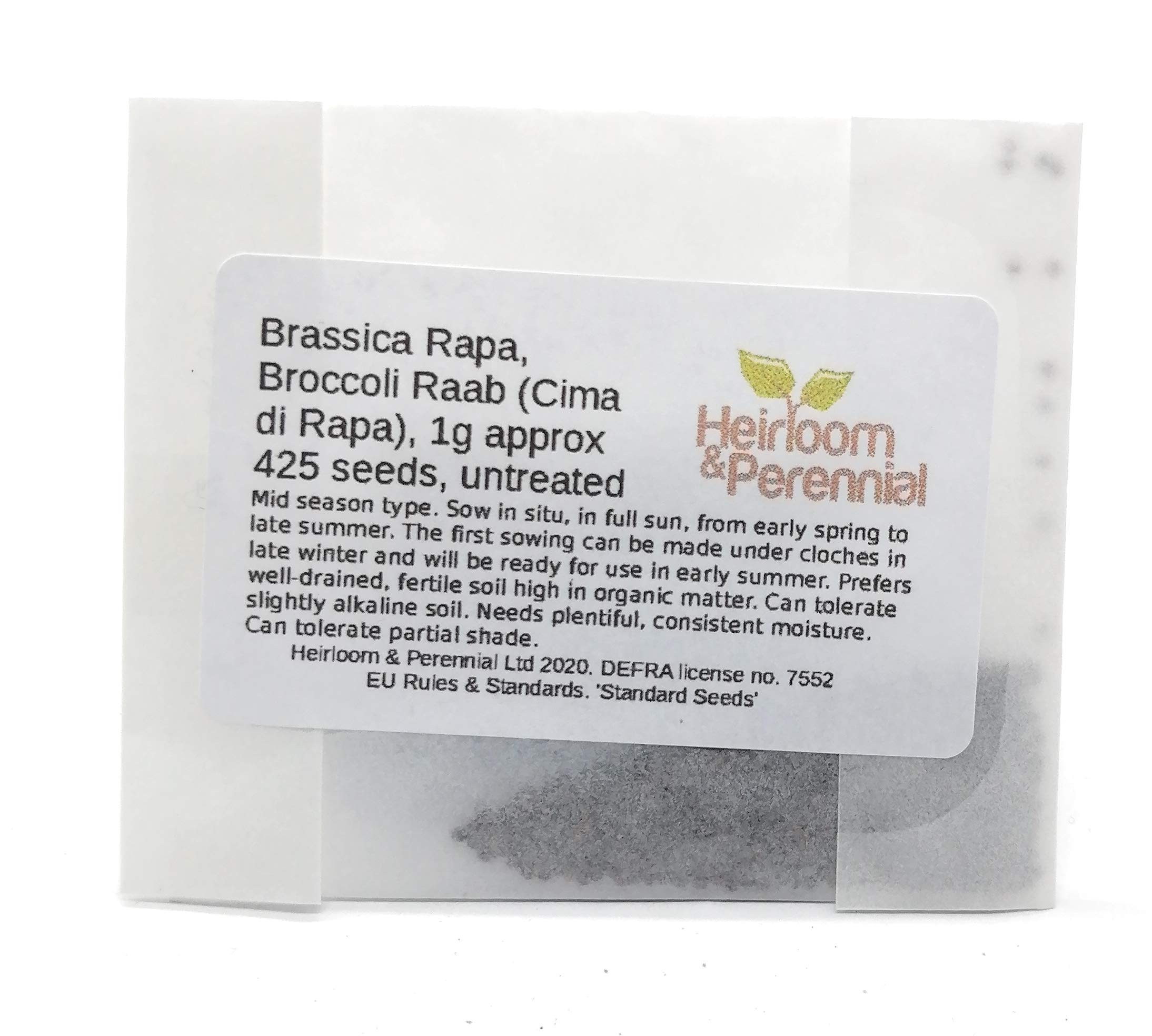 CRTGW Brassica Rapa, Broccoli Raab (CIMA di Rapa), 1g Approx 425 Seeds, untreated